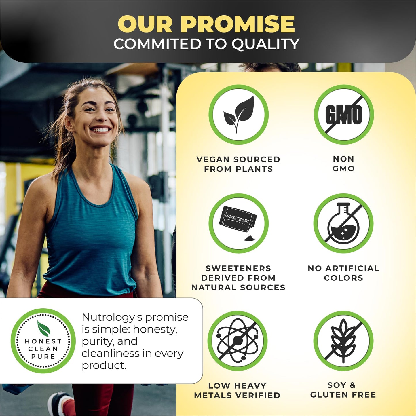 Nutrology BCAA Natural Plant Based Powder Lemonade Flavor, 2:1:1 Amino Acids Ratio, Pre- and Post-Workout Recovery, Vegan, Gluten-Free, Non-GMO, 30 Servings