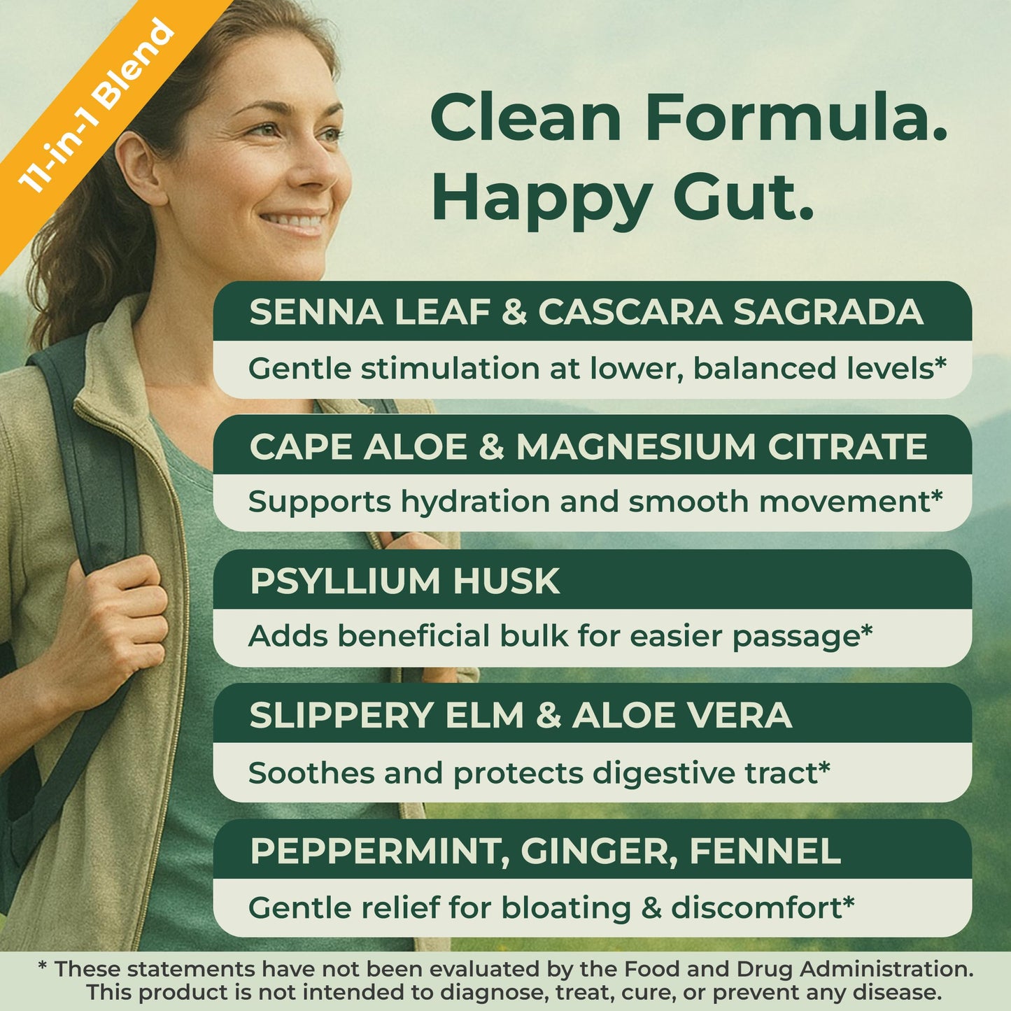 Healthy by Nature Colon Cleanse & 15 Day Gut Cleanse for Women, Men - Gentle Natural Herbal Laxative & Bowel Movement Supplement - Gut Detox Support and Relief of Occasional Constipation, Bloating, 60 Veg Capsules
