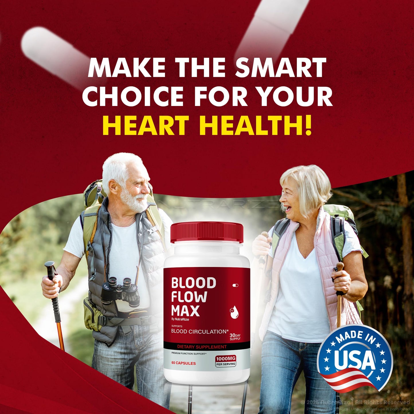NutraRize Blood Flow Max Capsules, 120 Capsules