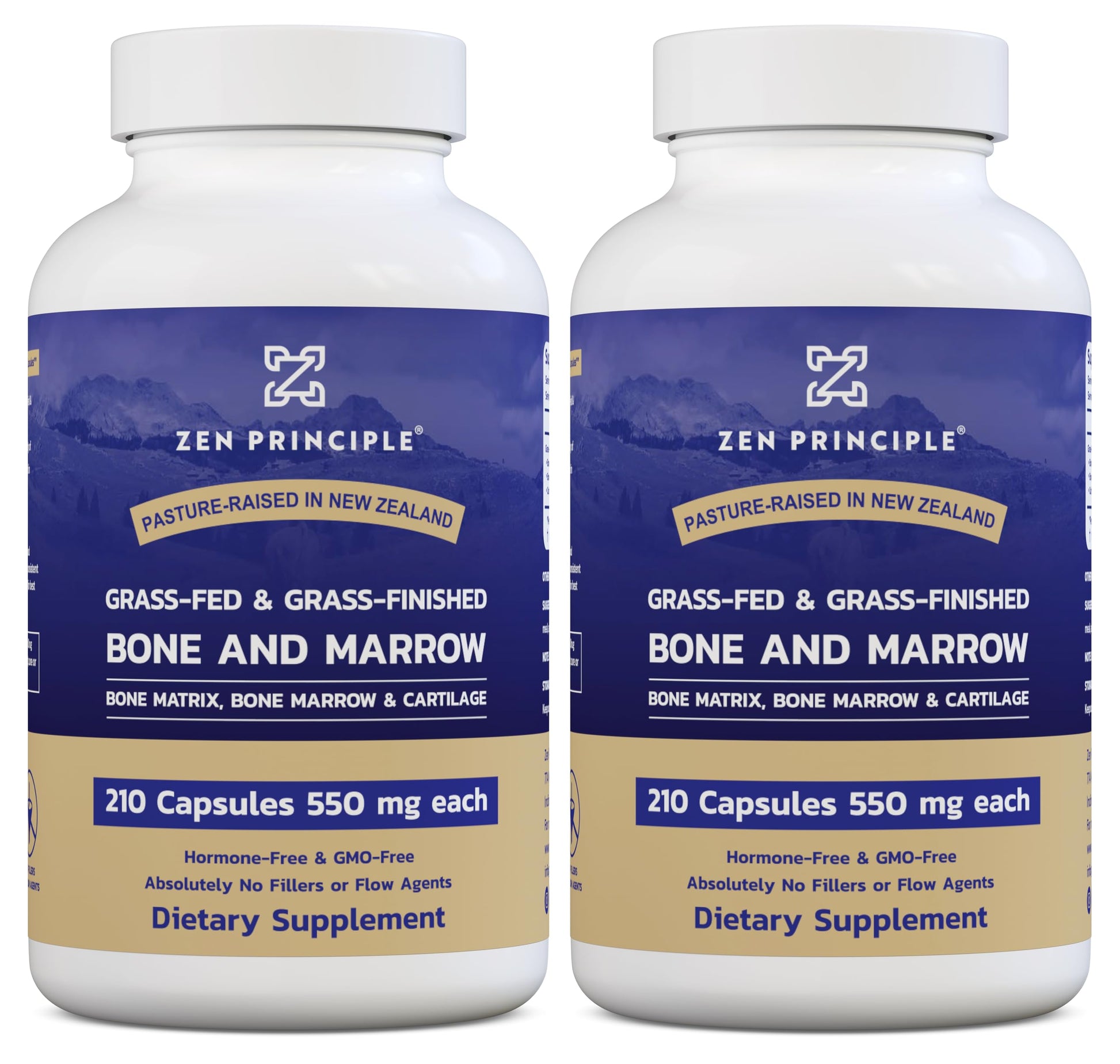 Zen Principle Grass Fed Beef Bone Marrow Supplement Capsule, 420 Capsules