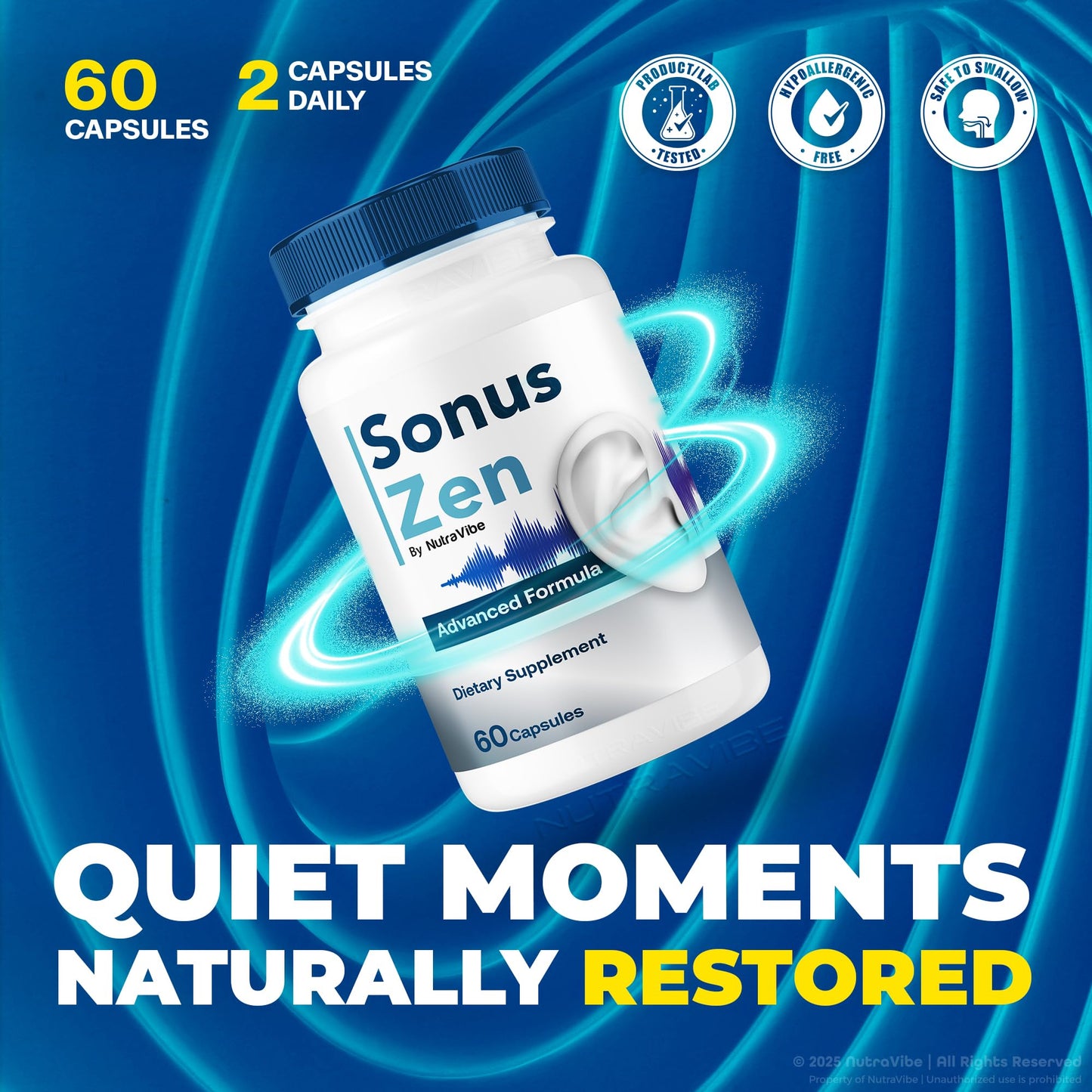 NutraVibe SonusZen Hearing Support Formula Capsule 120 Capsules