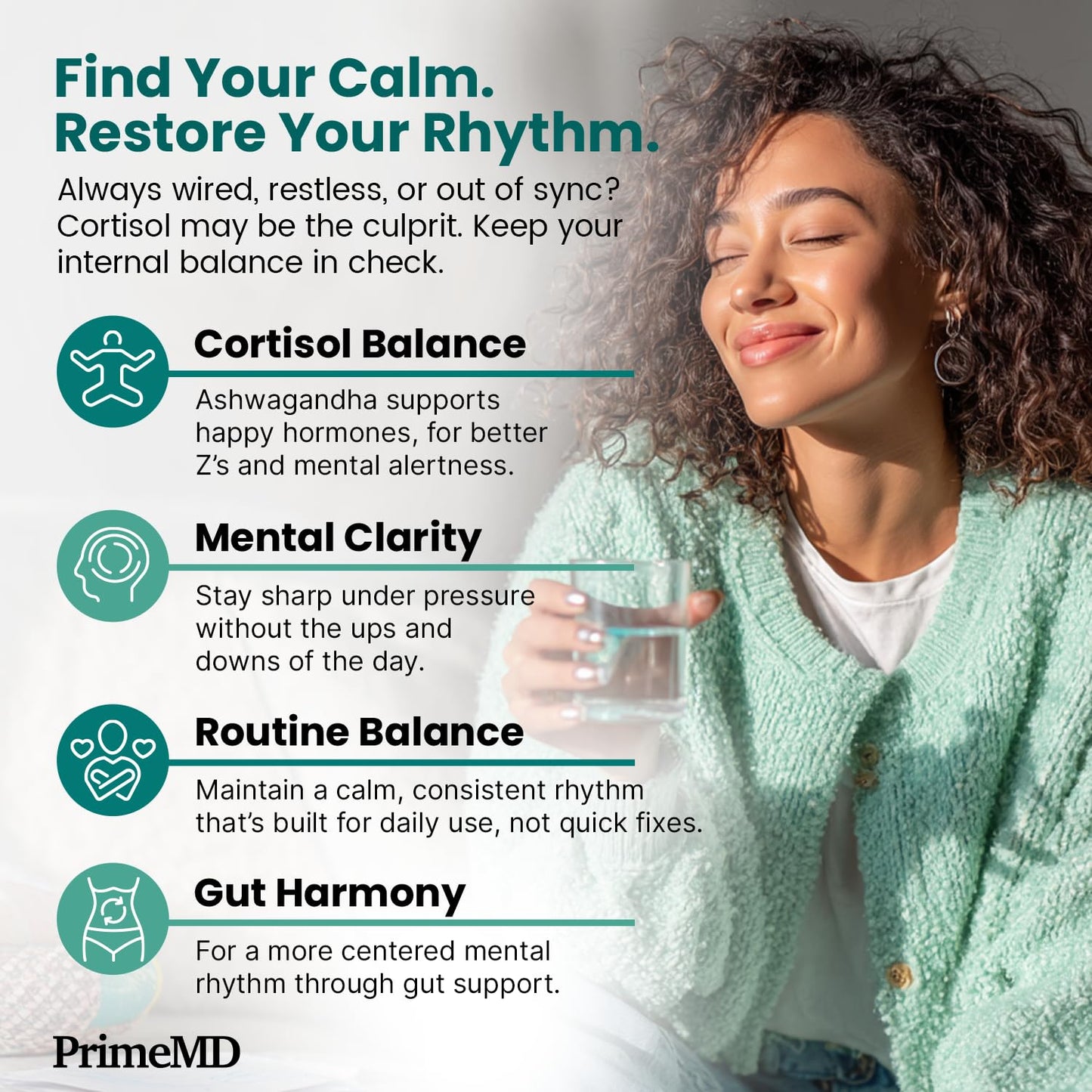 PrimeMD 5-in-1 Cortisol Support Supplement Capsule, 360 Capsules