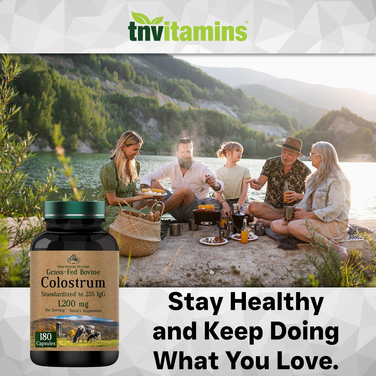 tnvitamins Colostrum Supplement 1,200 mg Per Serving Capsule, 180 Capsules