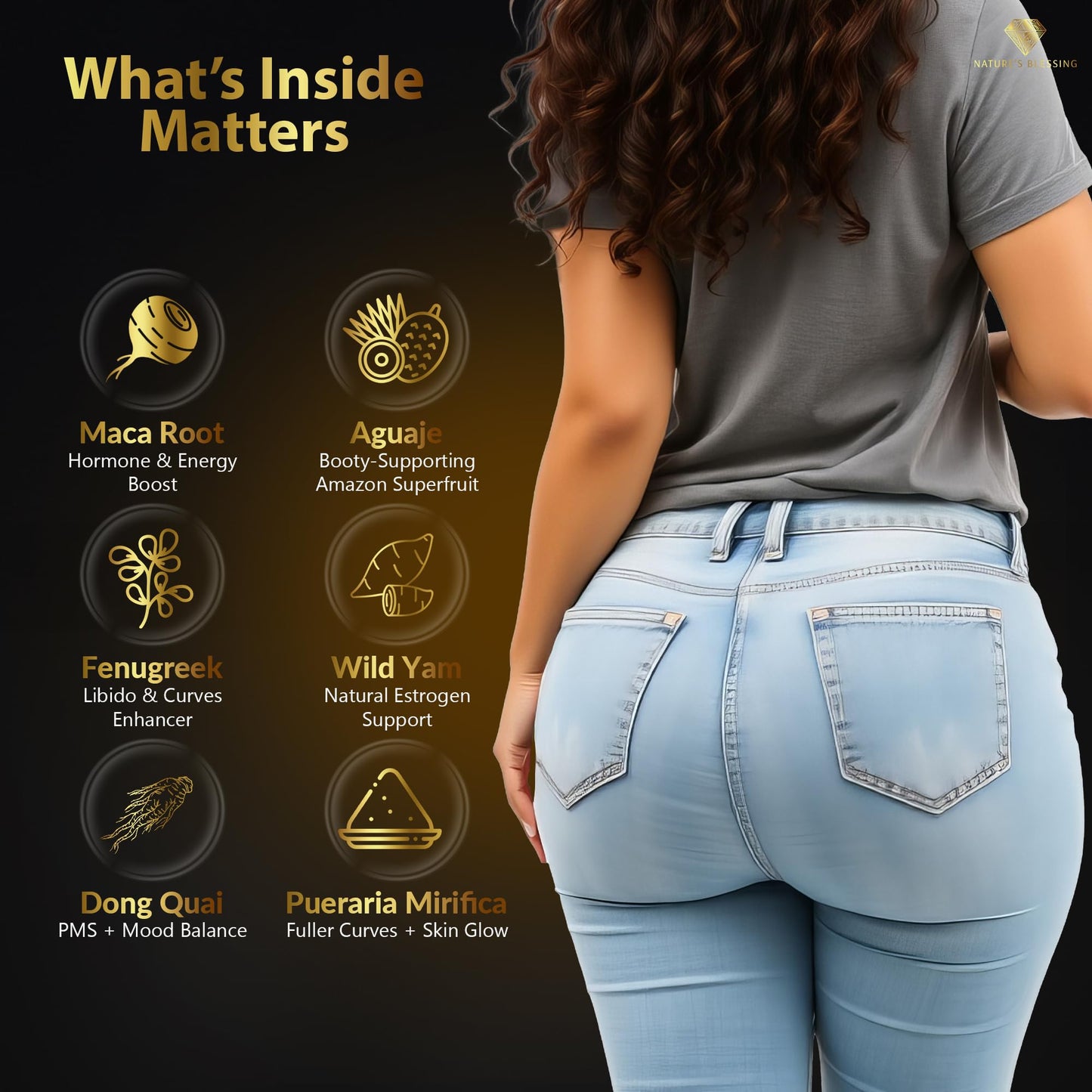 Nature's Blessing Juicy Big Booty Gummies Gummy 1 Count