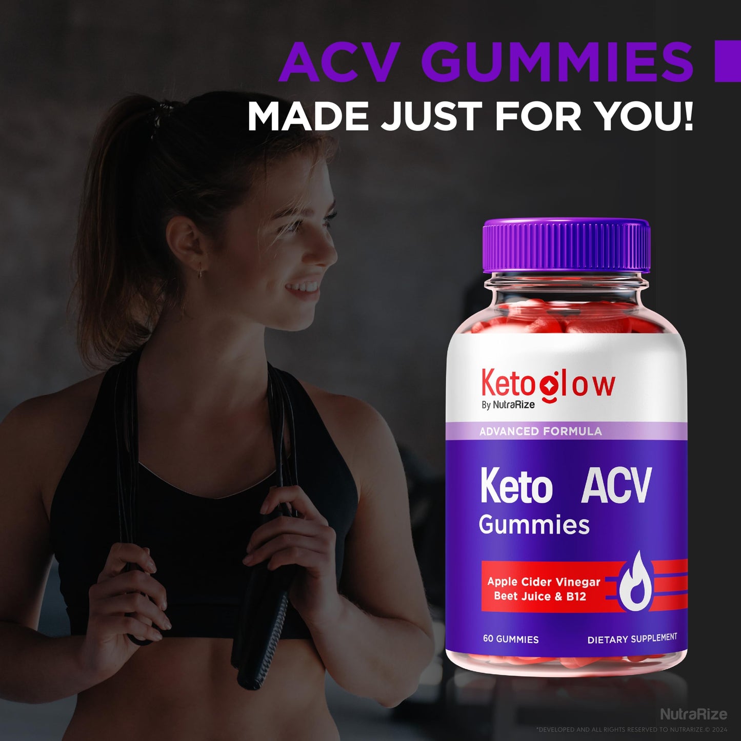 NutraRize Keto Glow ACV Gummies 120