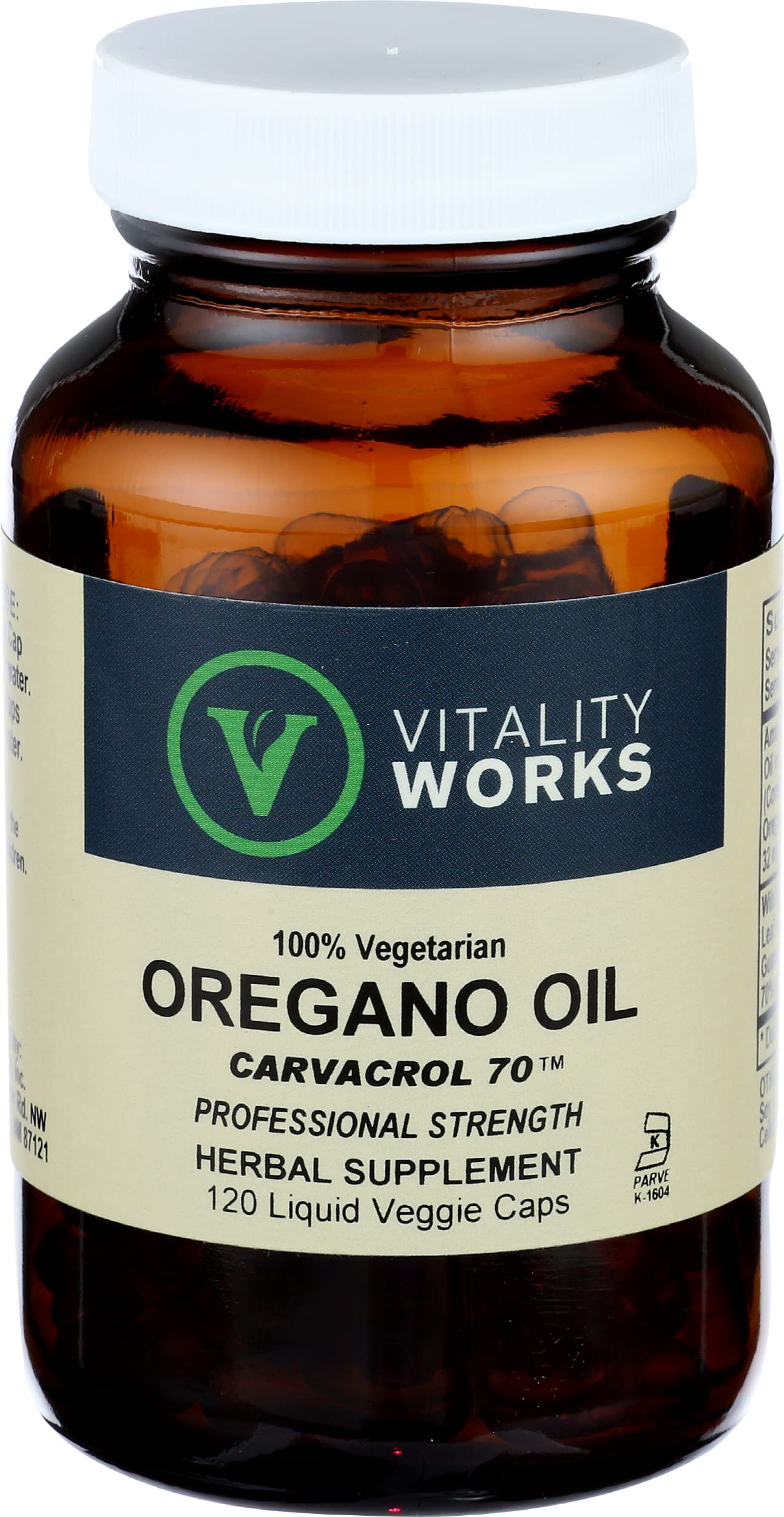 Vitality Works Oregano Oil Capsules, 120 Count