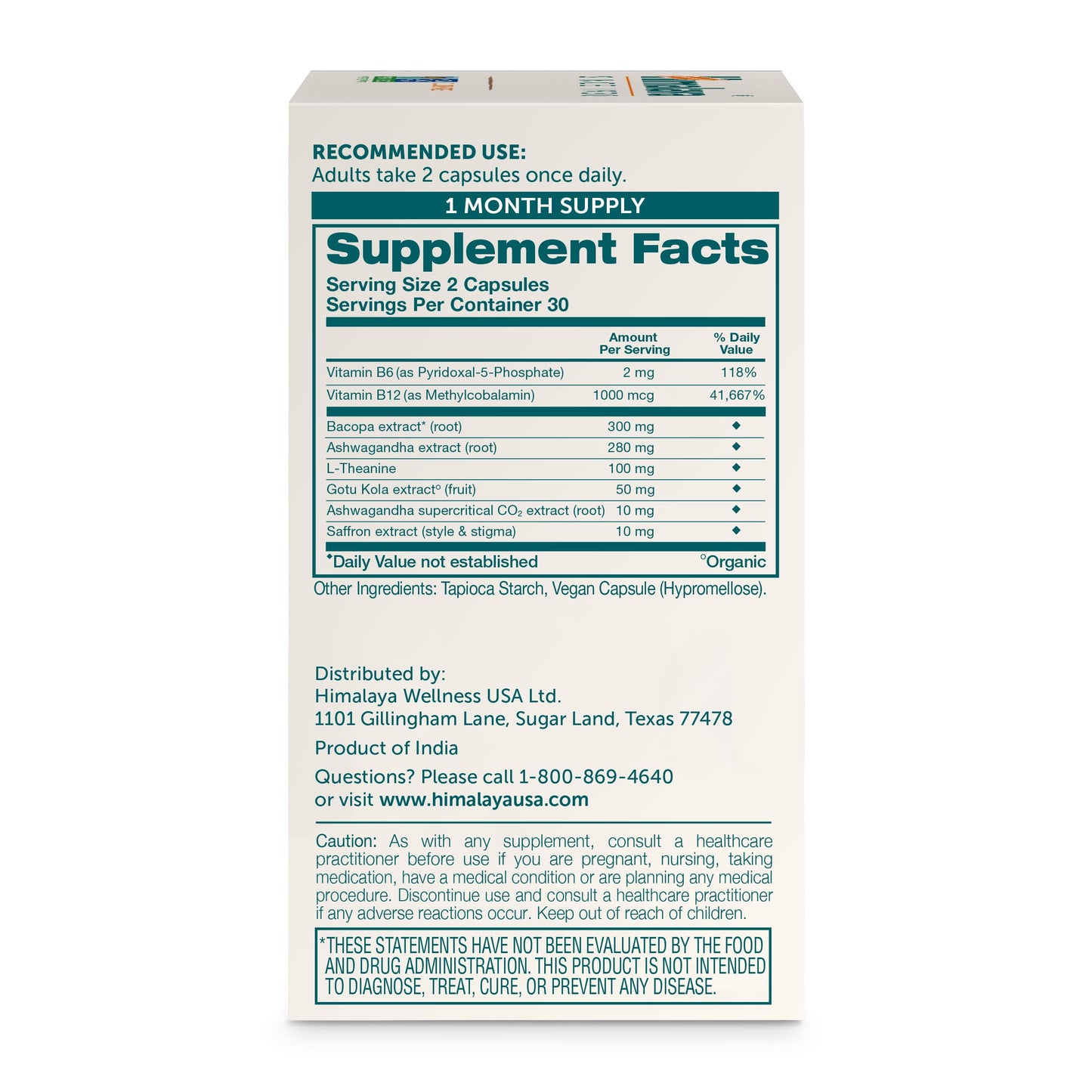 Himalaya Focused Mind Supplement Capsule, 60 Count