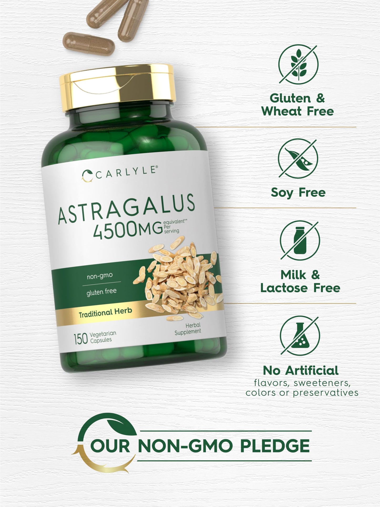 Carlyle Astragalus Supplement Capsules 150