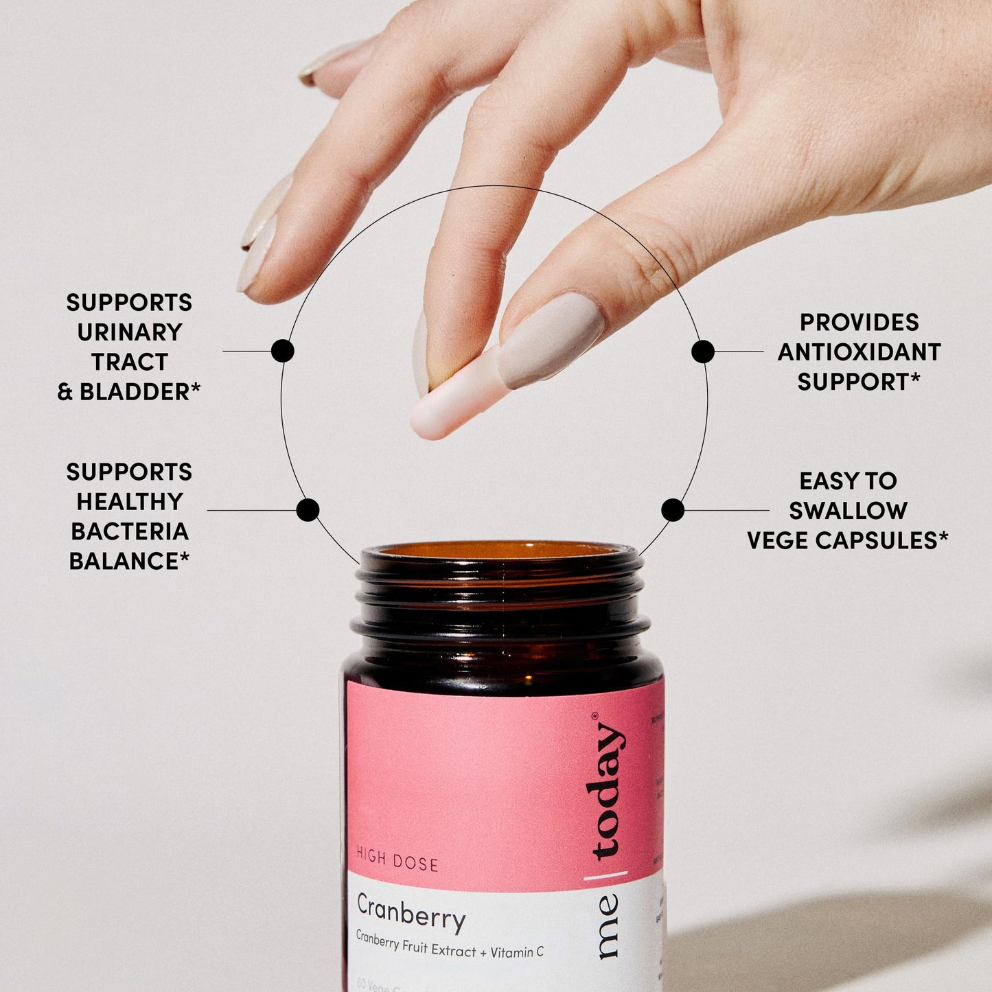 Me Today Cranberry 30,000mg with Vitamin C – Urinary Tract Health Support, Immune Boost, Vegan Supplement – High Potency Cranberry Pills for Women and Men Capsule, 1 Count
