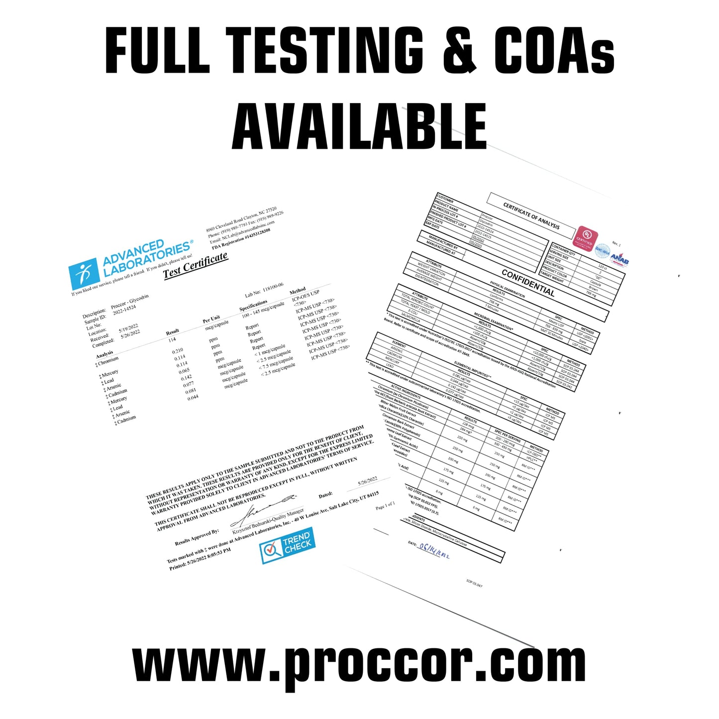 PROCCOR Glycodrin GDA with Berberine, Cinnamon, Banaba, Bittermelon, Panax Ginseng, GS4 Plus and More Capsules, 120