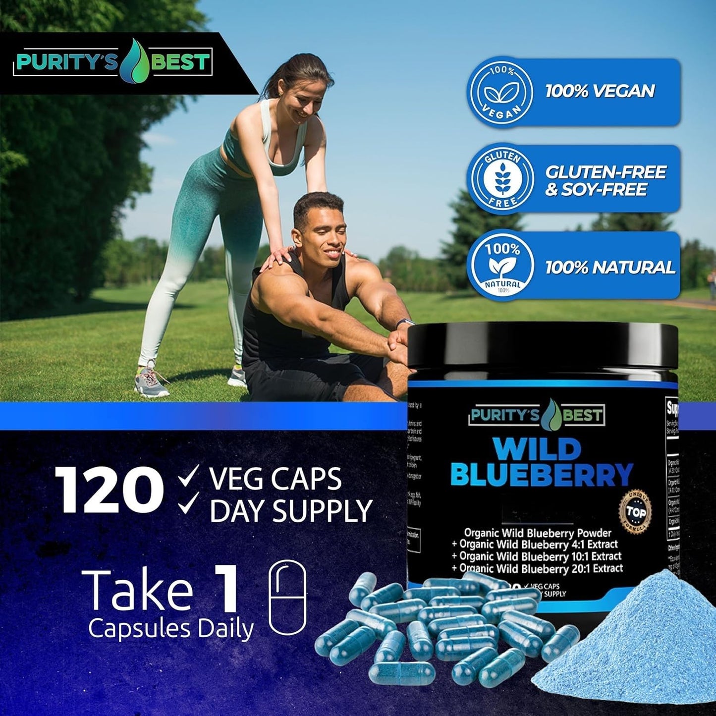 Purity`s Best Wild Blueberry Extract Capsules, 120