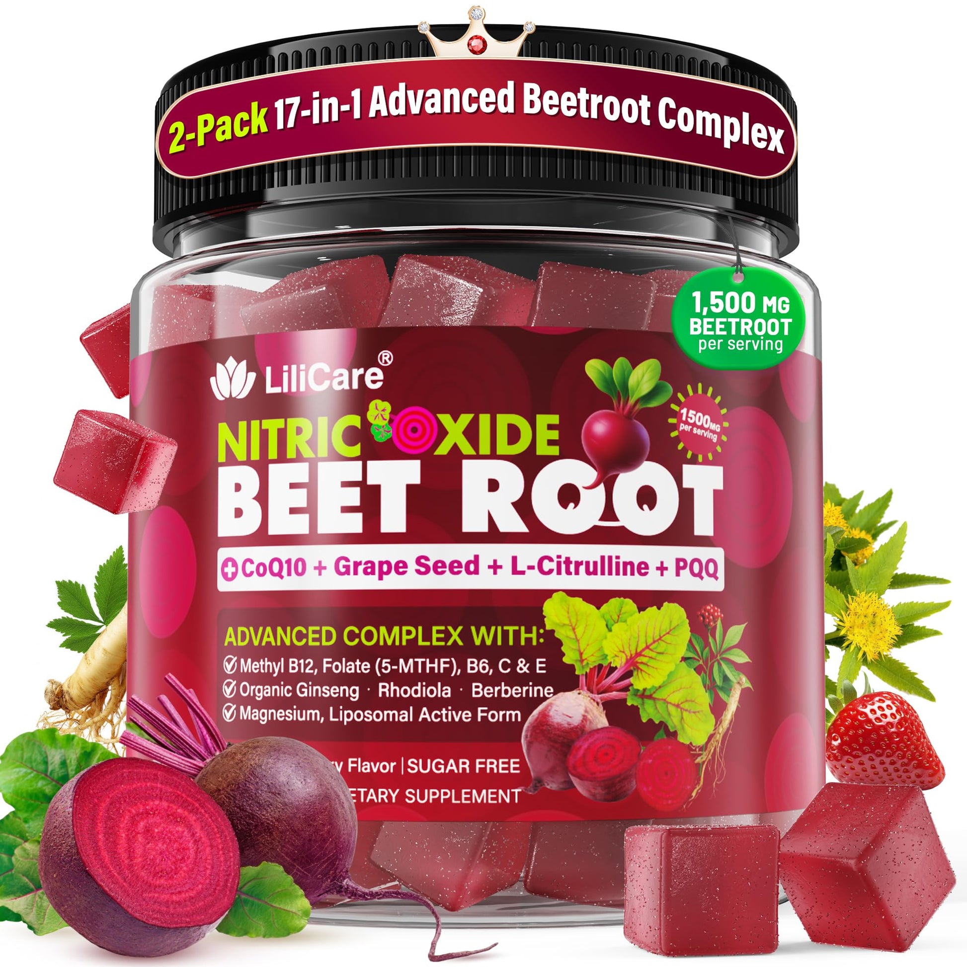LILICARE Beet Root Gummies 120 Count