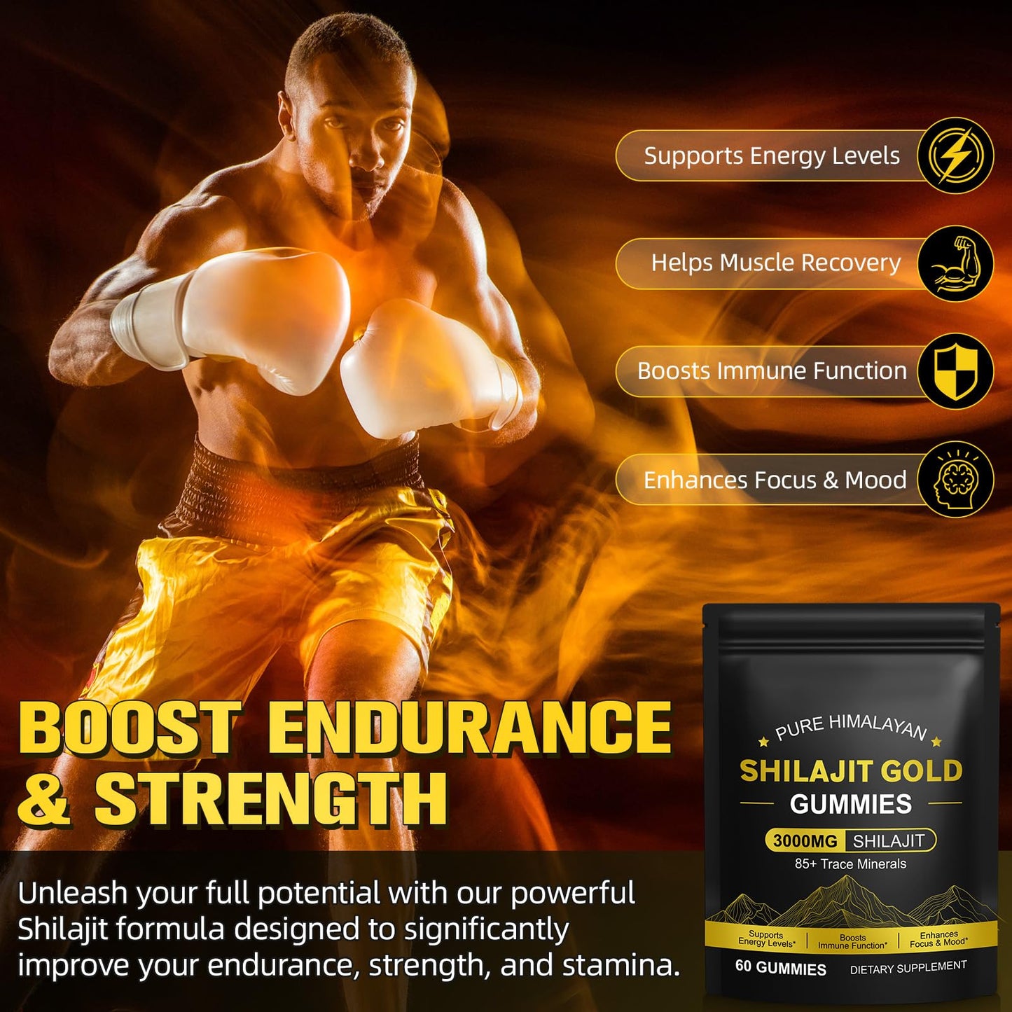 O.SECERT Shilajit Gummies 60 Gummies