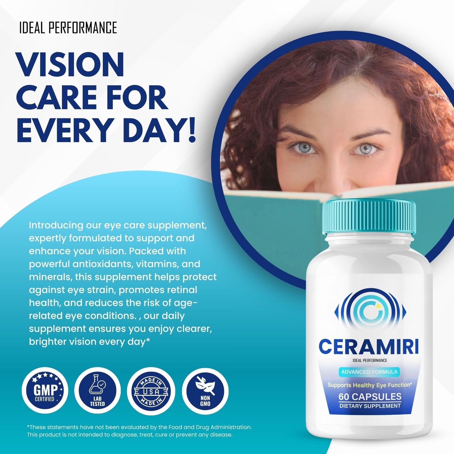 IDEAL PERFORMANCE Ceramiri Vision Support Capsules, 60 Capsules