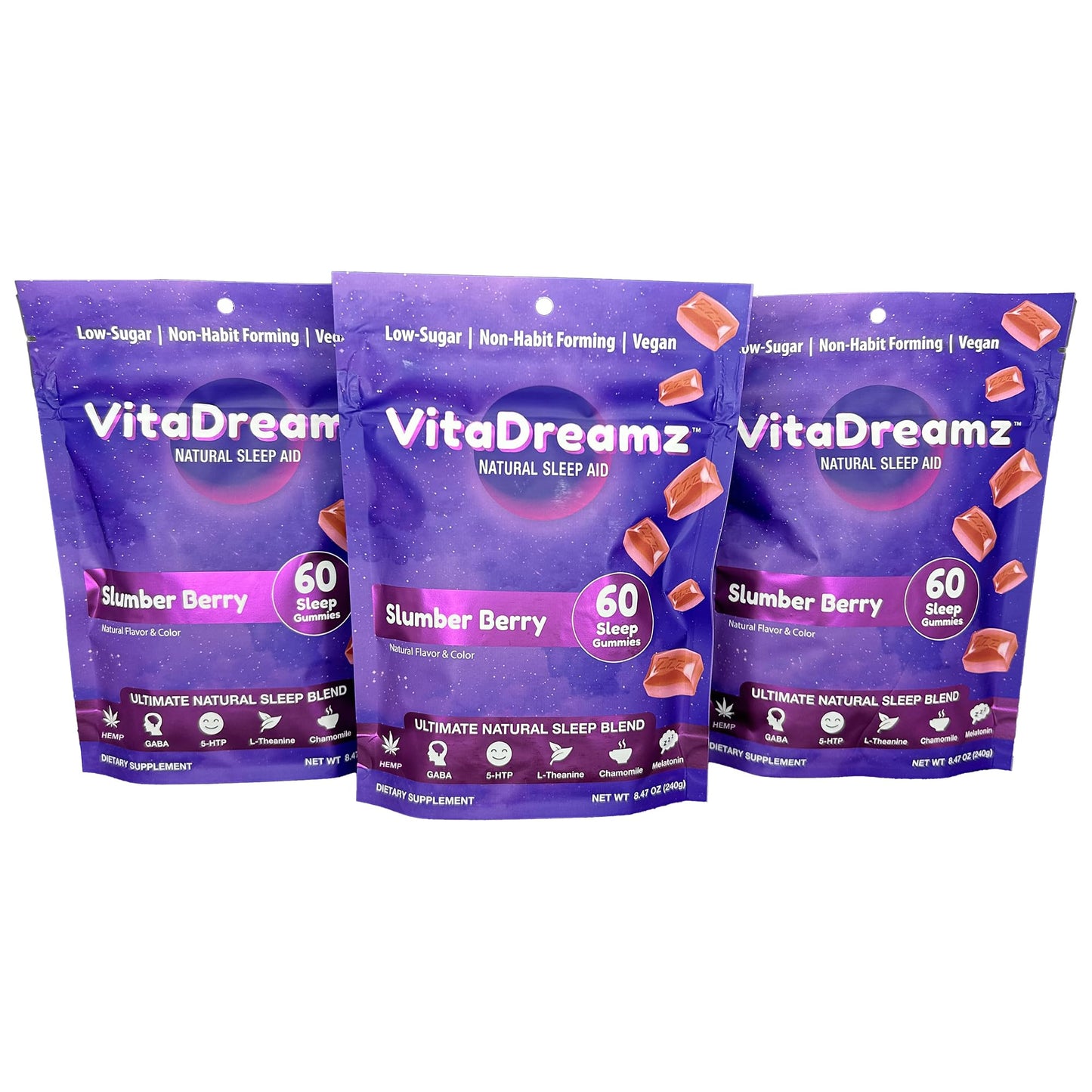 VitaDreamz Premium Melatonin Sleep Gummies 180 Count
