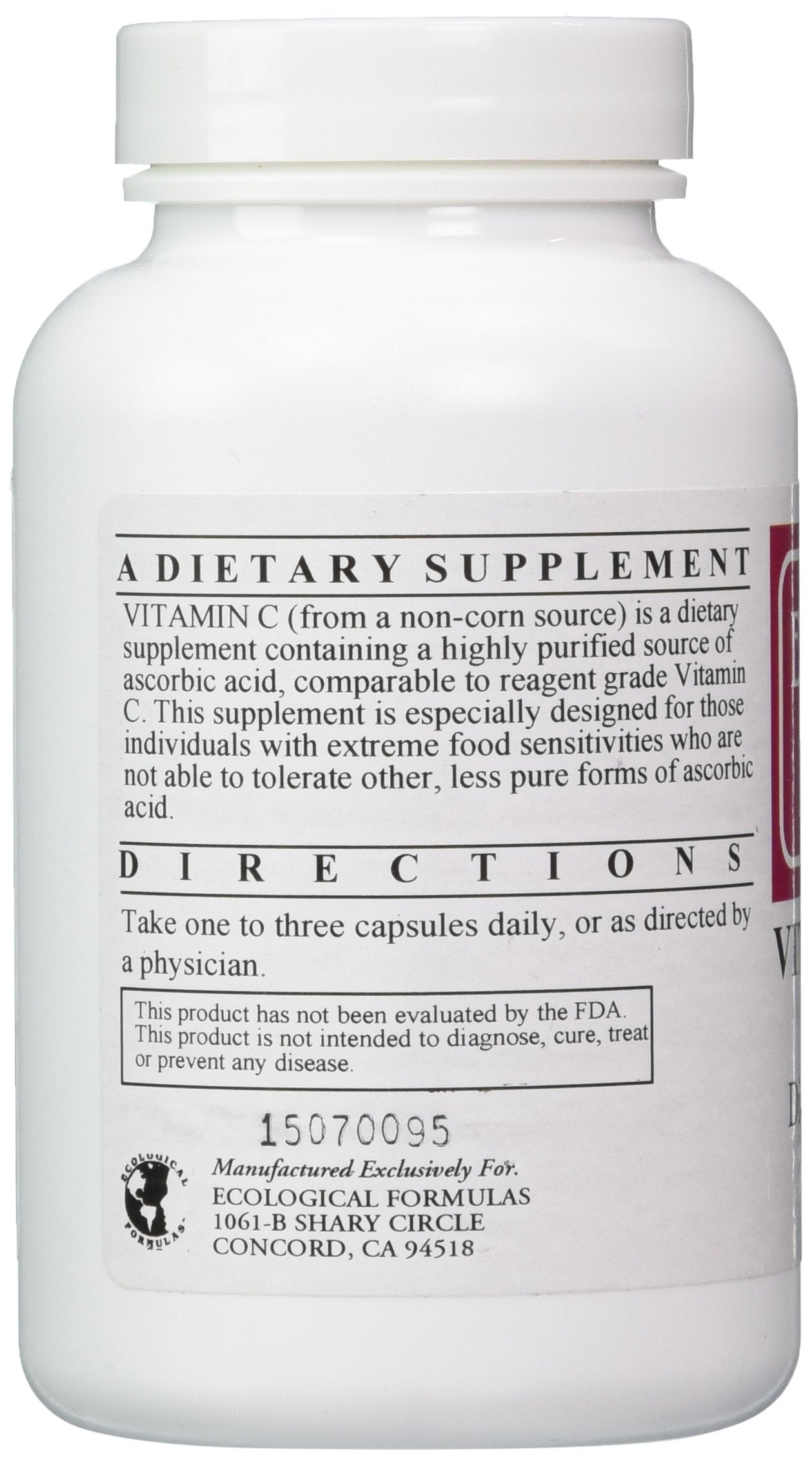 Ecological Formulas Vitamin C-1000 Capsules, 120 Count