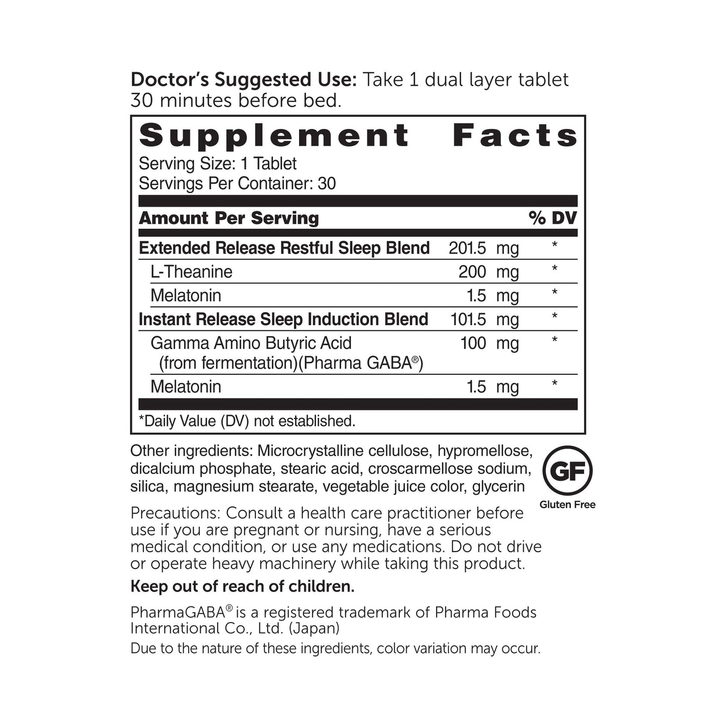 Dr. Whitaker Restful Night Extended Release Melatonin Sleep Aid, 30 Tablets
