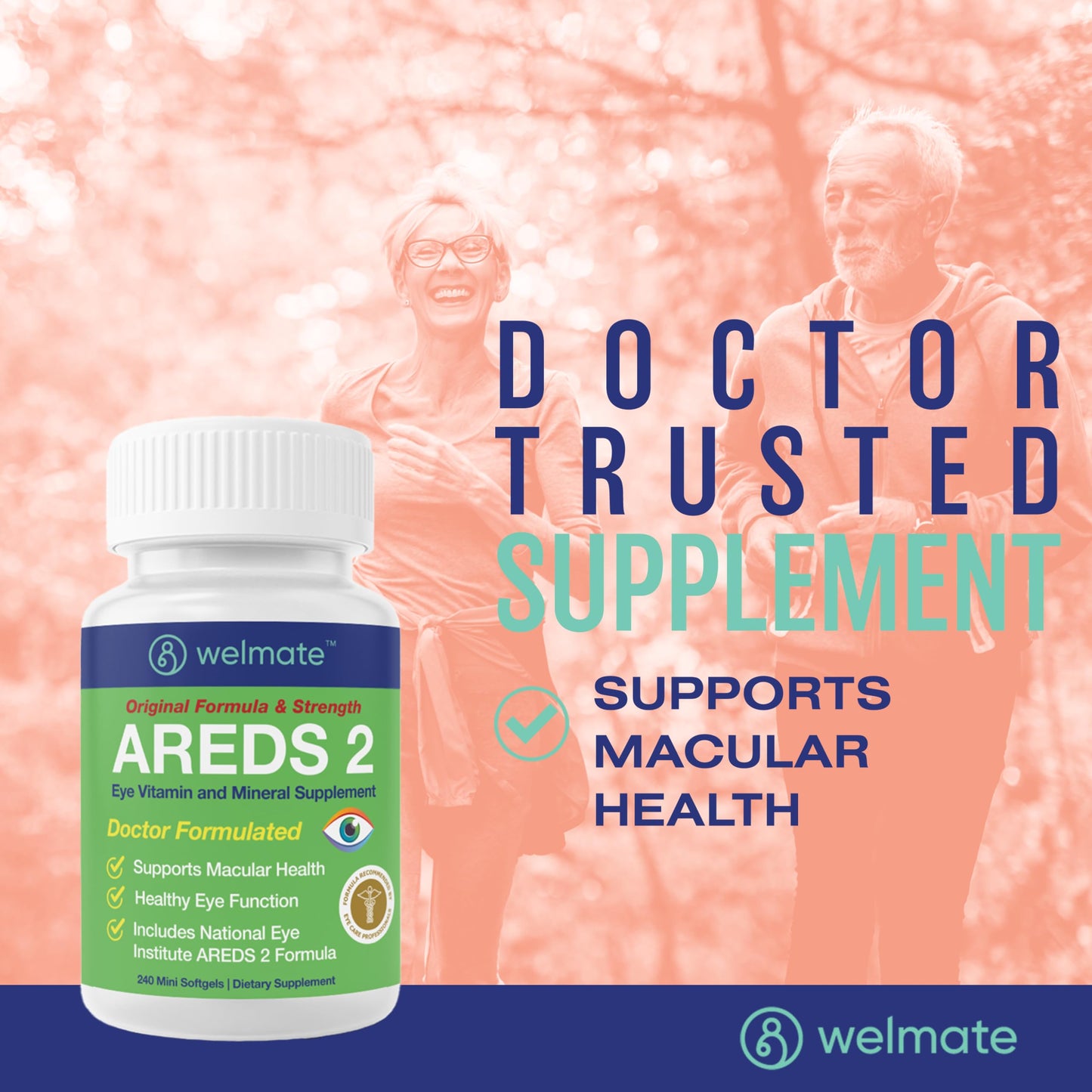 WELMATE AREDS 2 Eye Vitamins Softgels, 240 Count