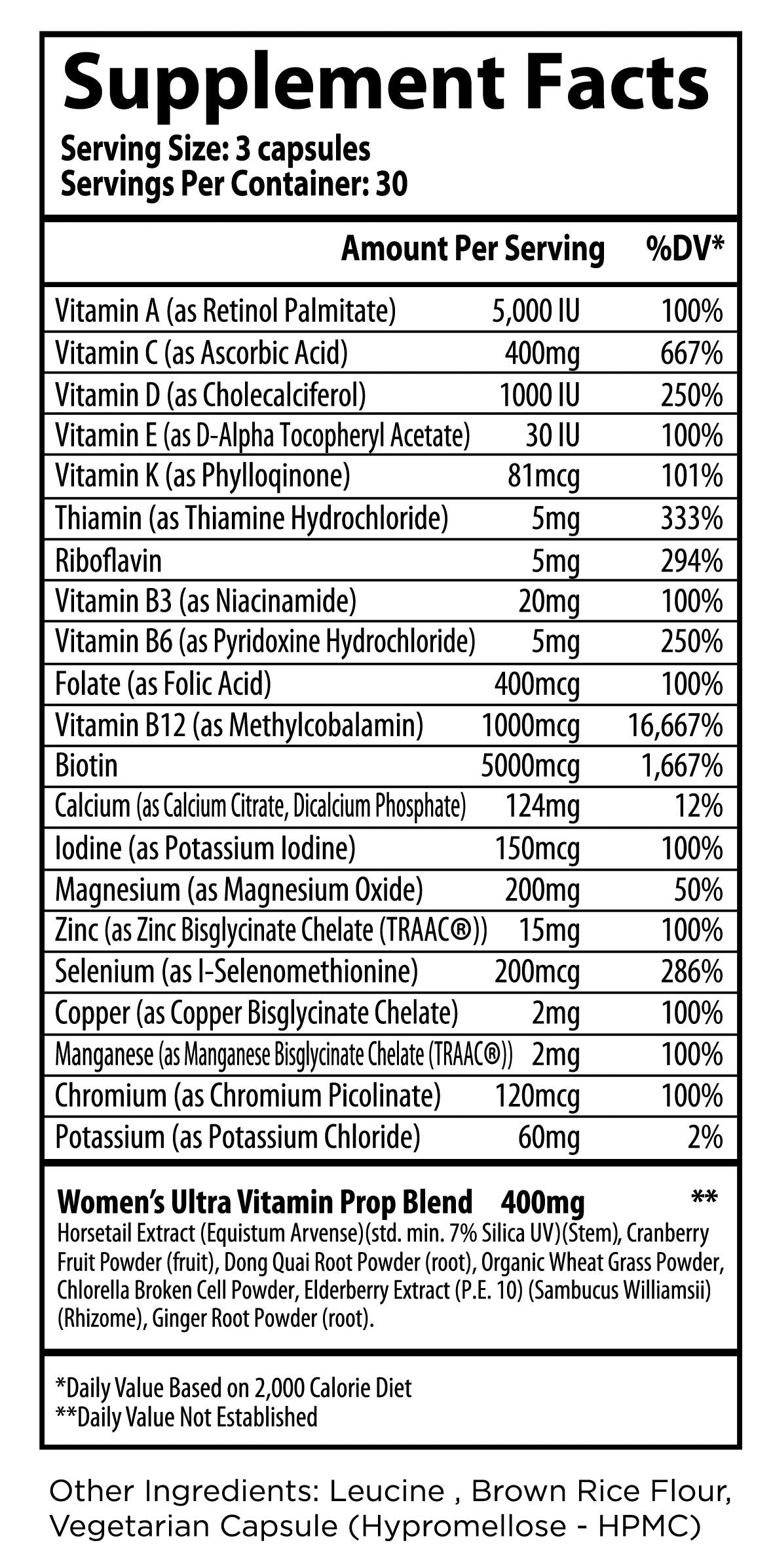 selfevolve Women's Ultra-Vitamin Multivitamin Capsules 90 Count