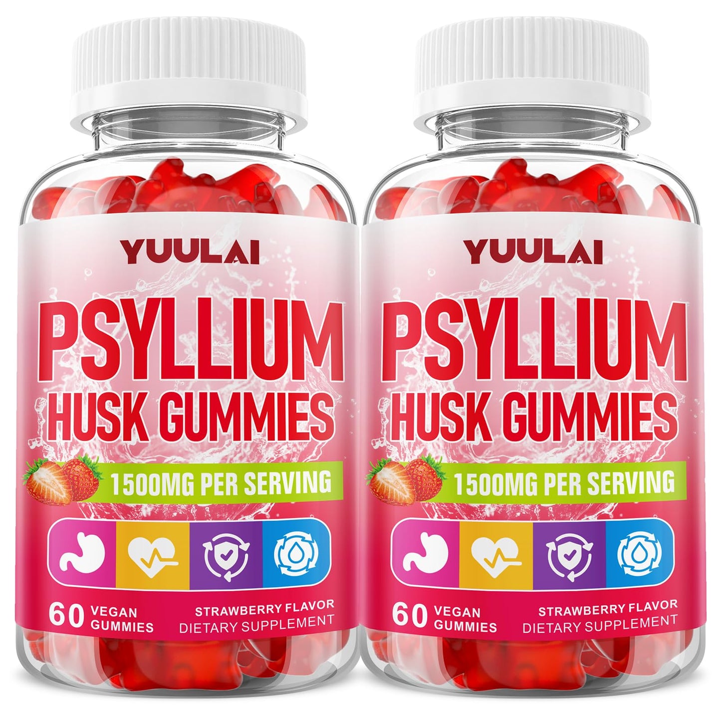 YUULAI Psyllium Husk Gummies 120 Count