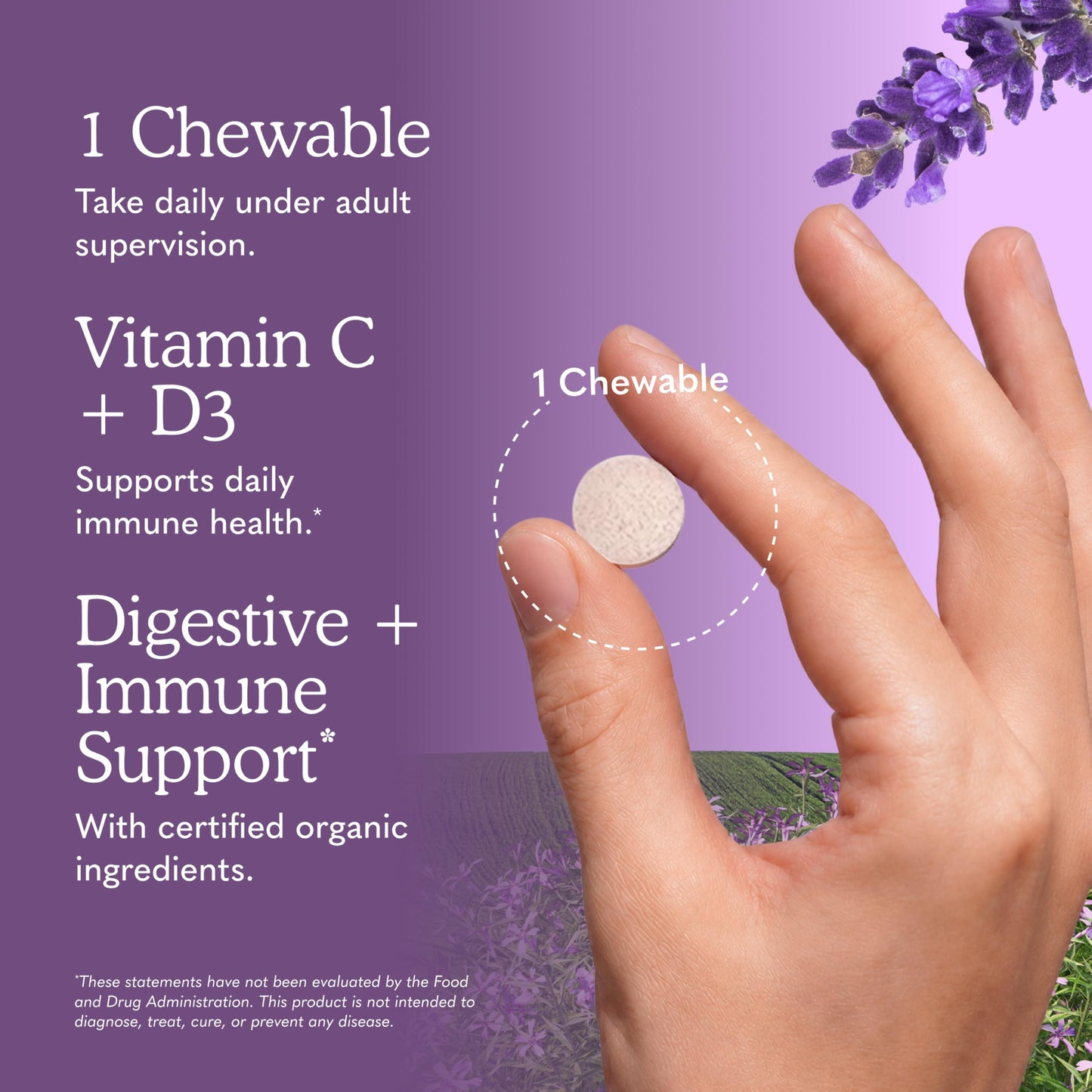 Garden of Life Dr. Formulated Probiotics Organic Kids+ Plus Vitamin C & D Chewables 30 Count