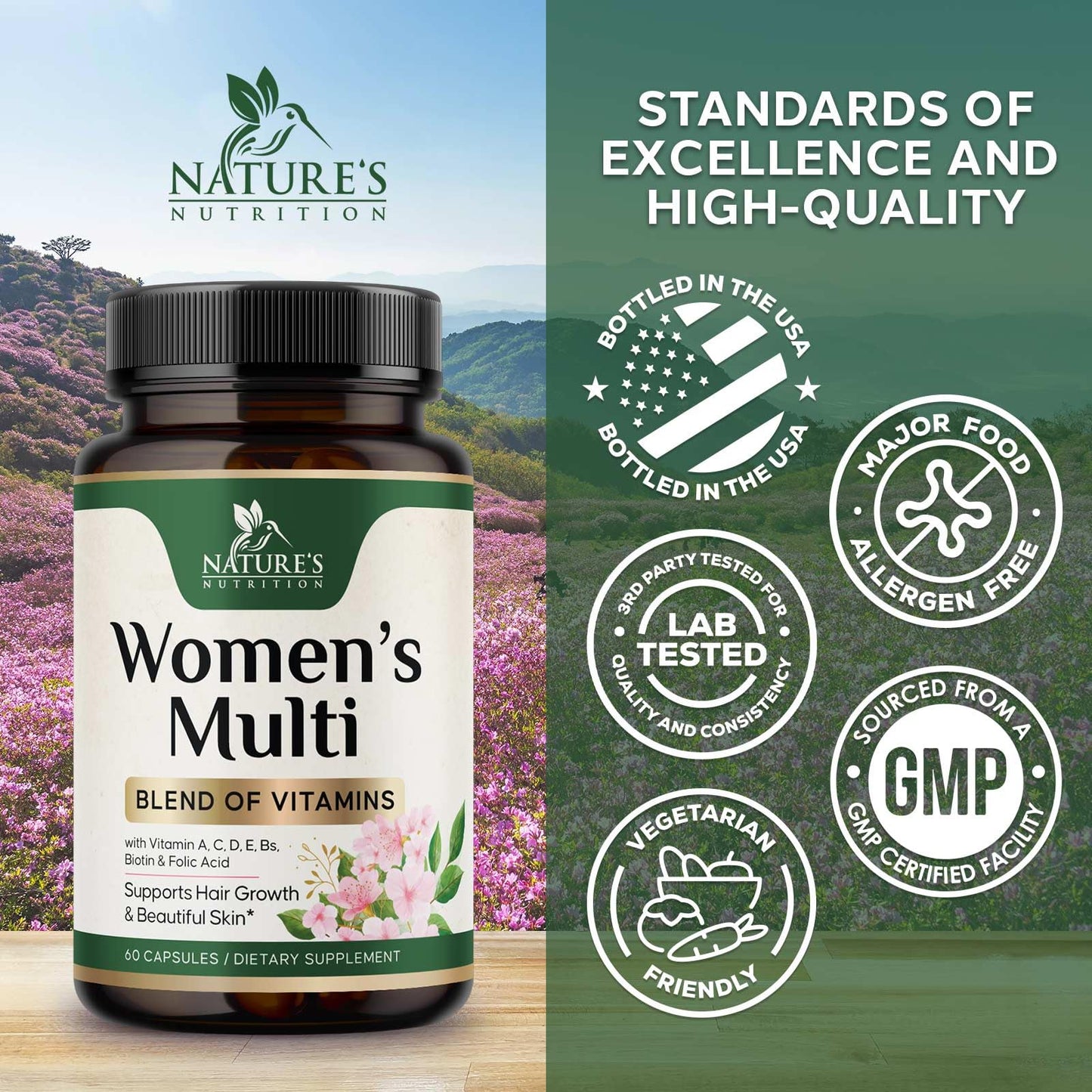 Nature's Nutrition Multivitamin for Women Capsule, 60 Count