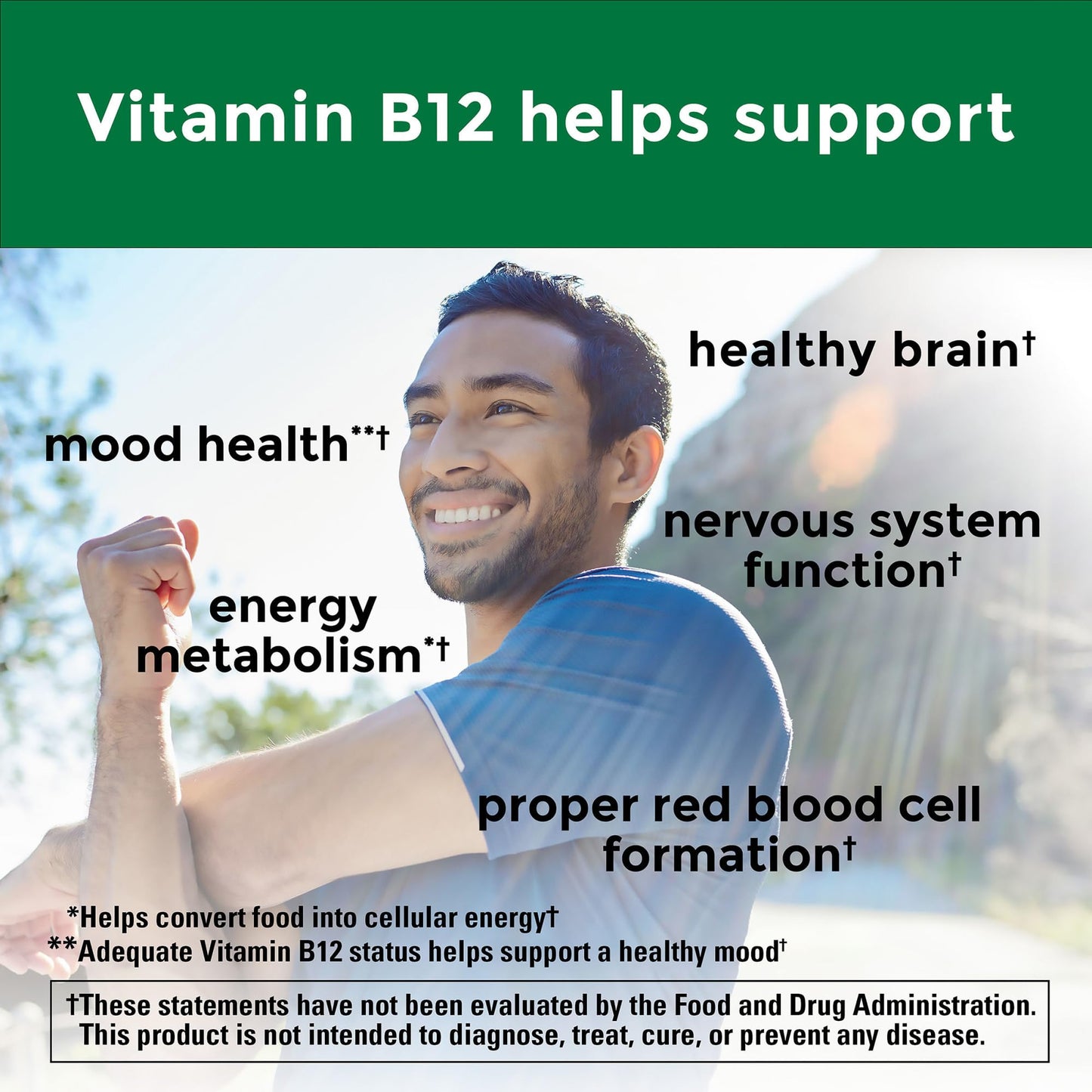 Nature Made Vitamin B12 500 mcg Tablets, 100 Count