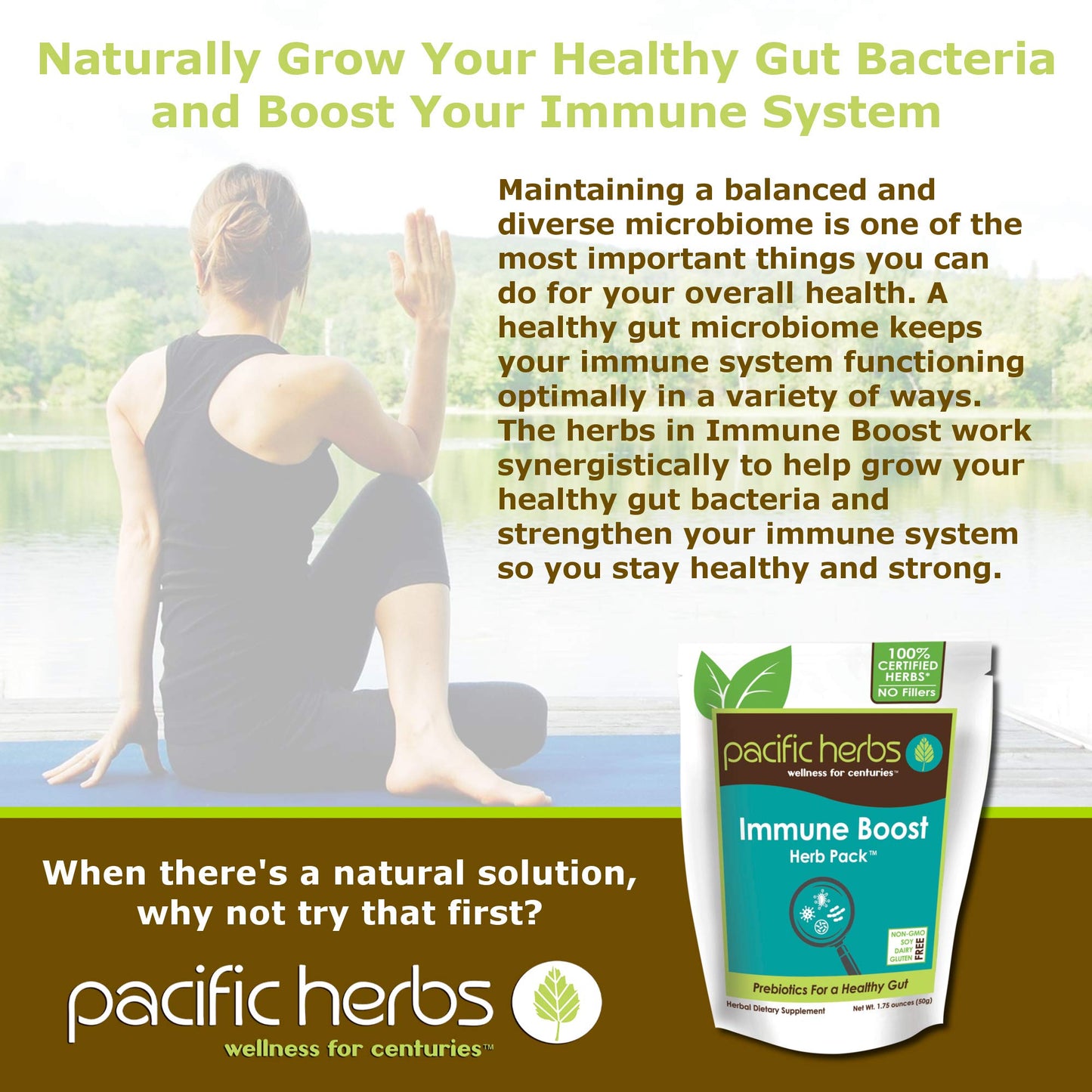 Pacific Herbs Natural Immune Booster Herb Extract Powder 1.75 Ounce