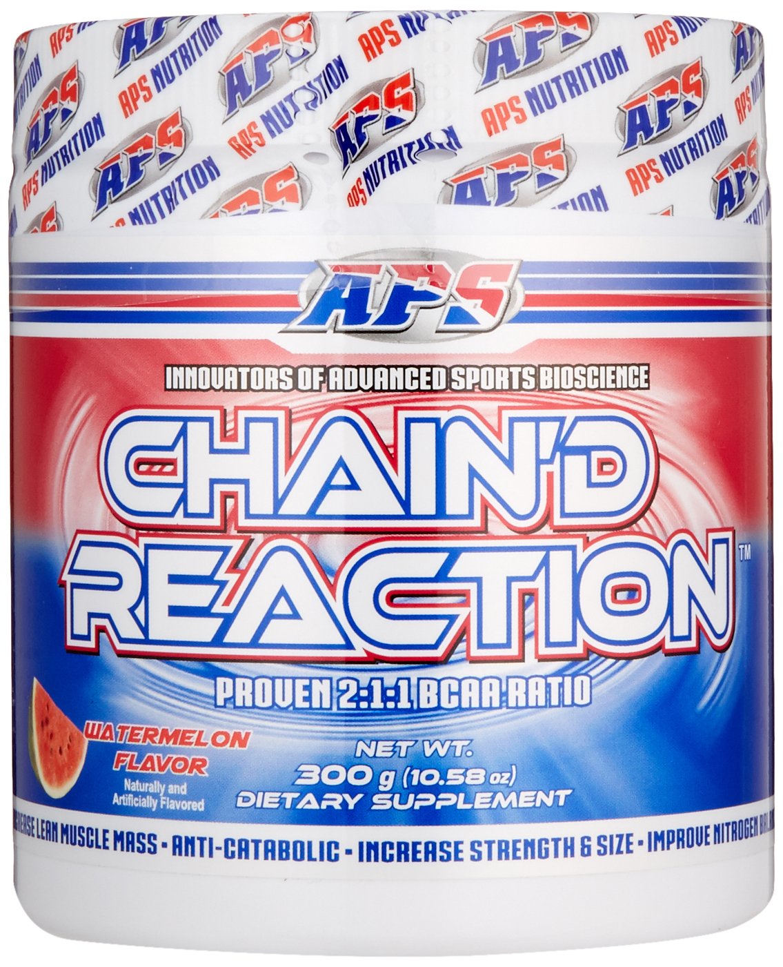 APS Nutrition Chain'd Reaction BCAA Amino Acid Recovery Aid for Muscle Growth Watermelon Powder 300 g