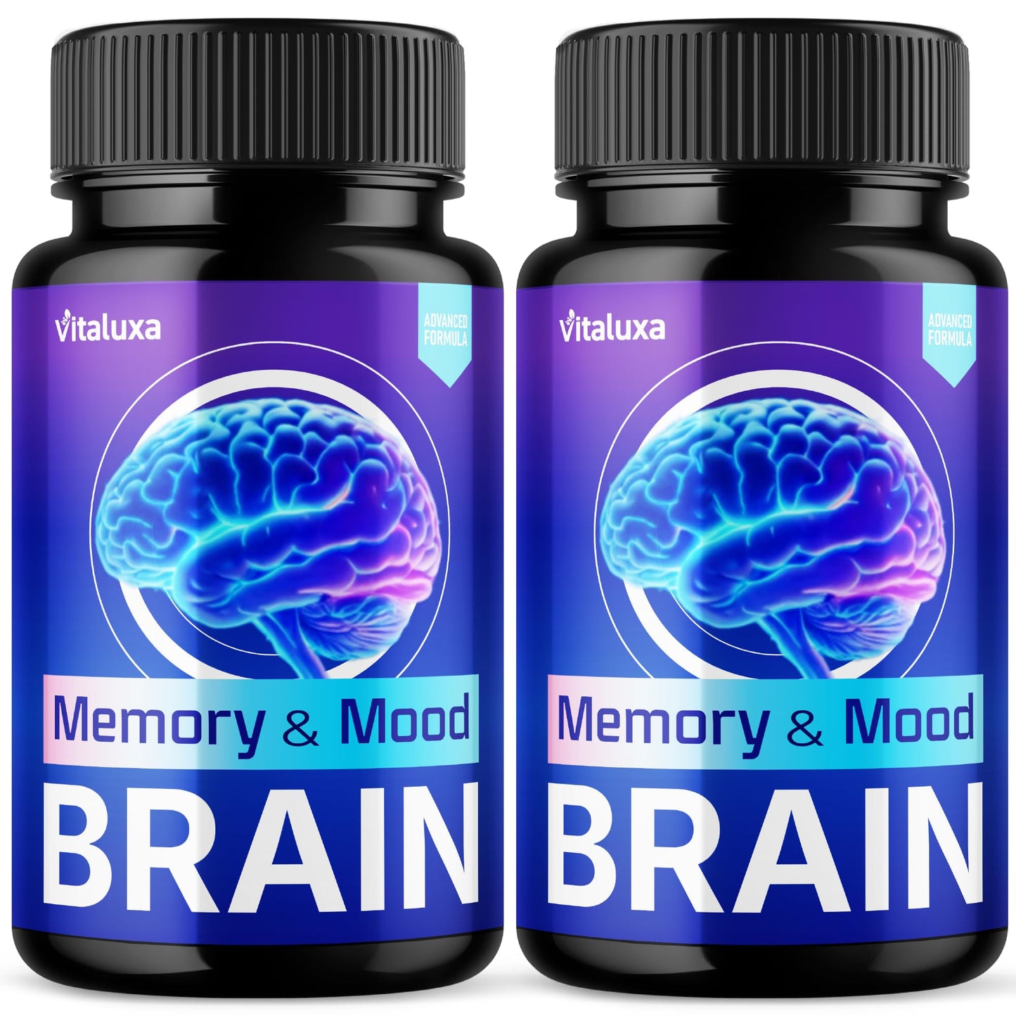 Vitaluxa Brain Memory and Mood Capsules, 120 Count