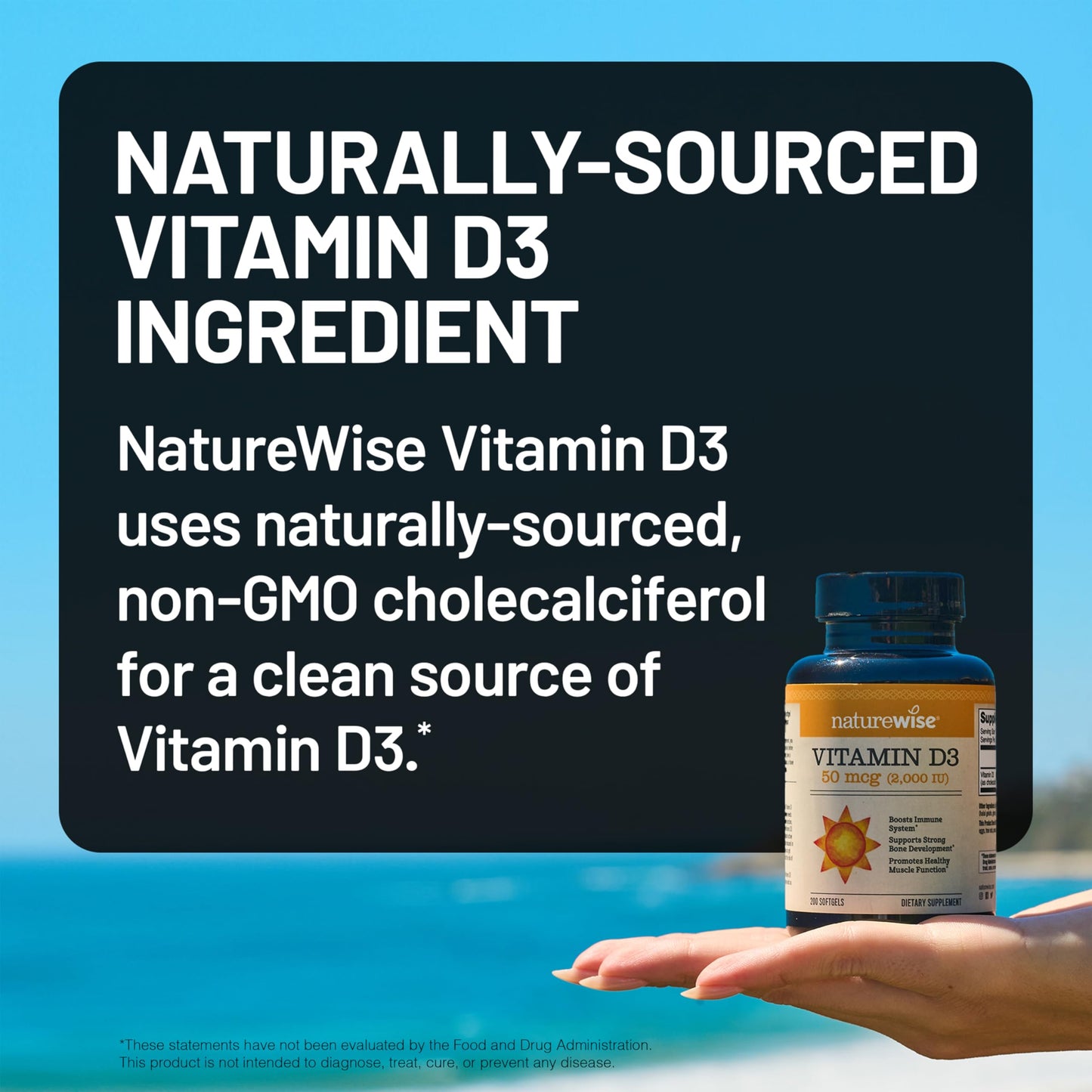 NatureWise Vitamin D3 2000IU Supplement 30 Softgels