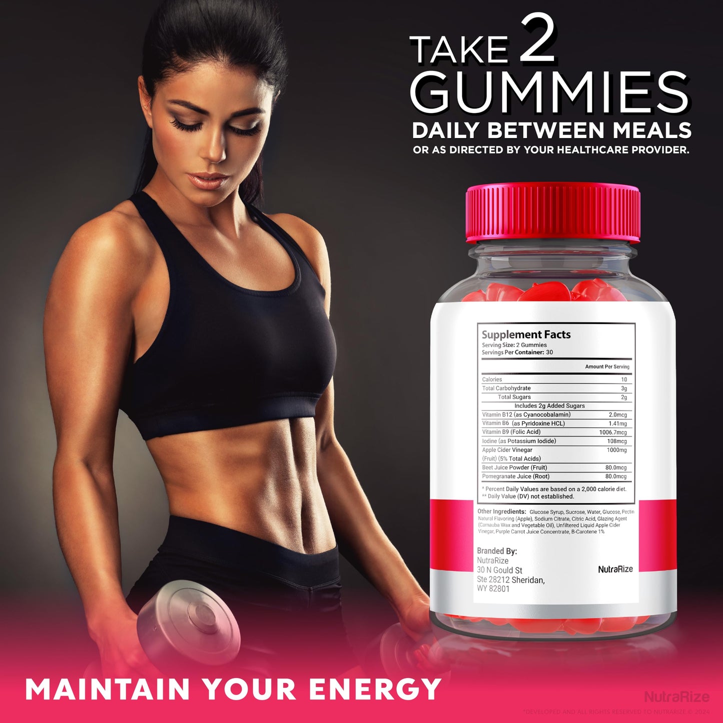 NutraRize TurboTrim Keto+ACV Gummies 180