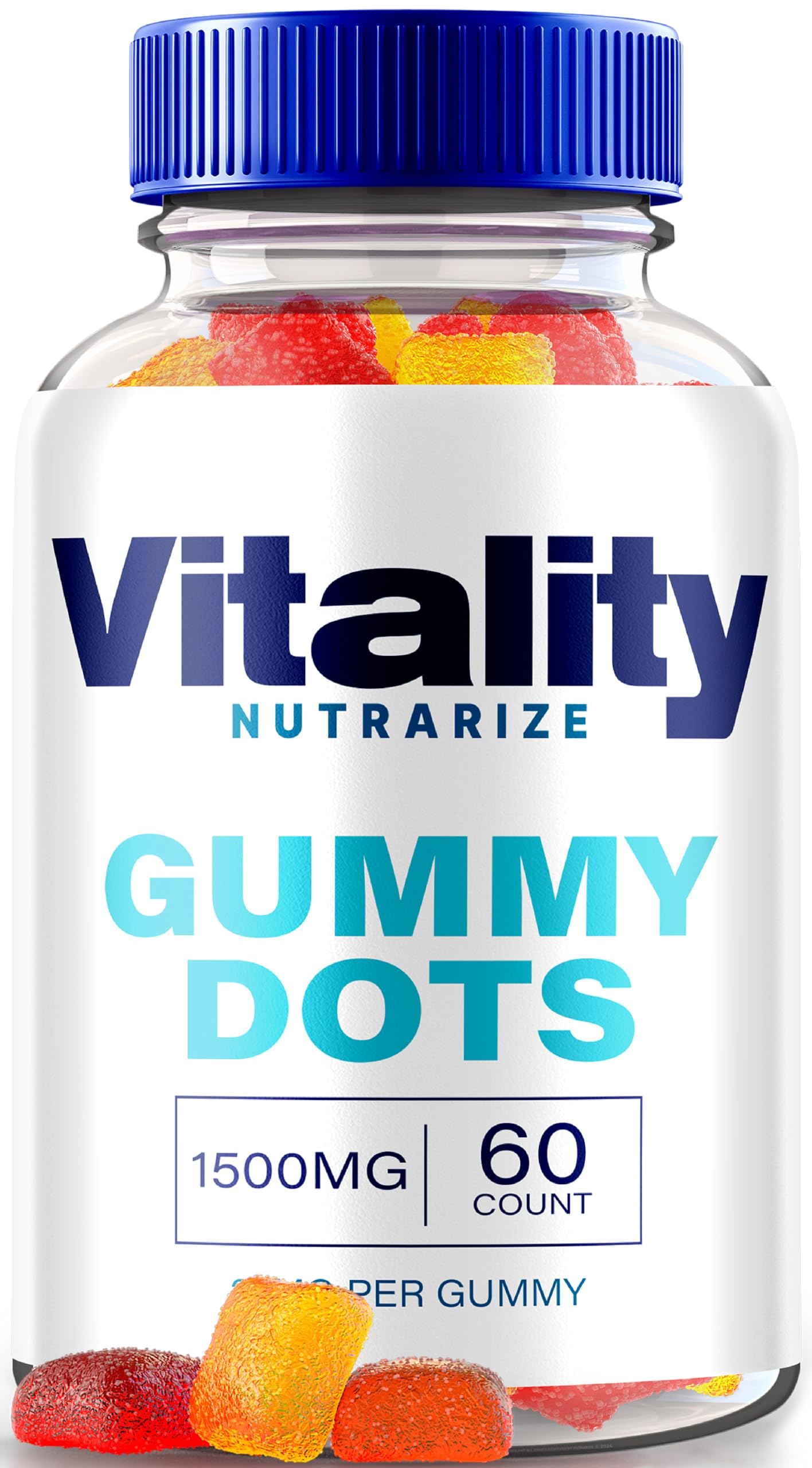 NutraRize Vitality Gummy Dots 500MG Supplement, 60 Gummies