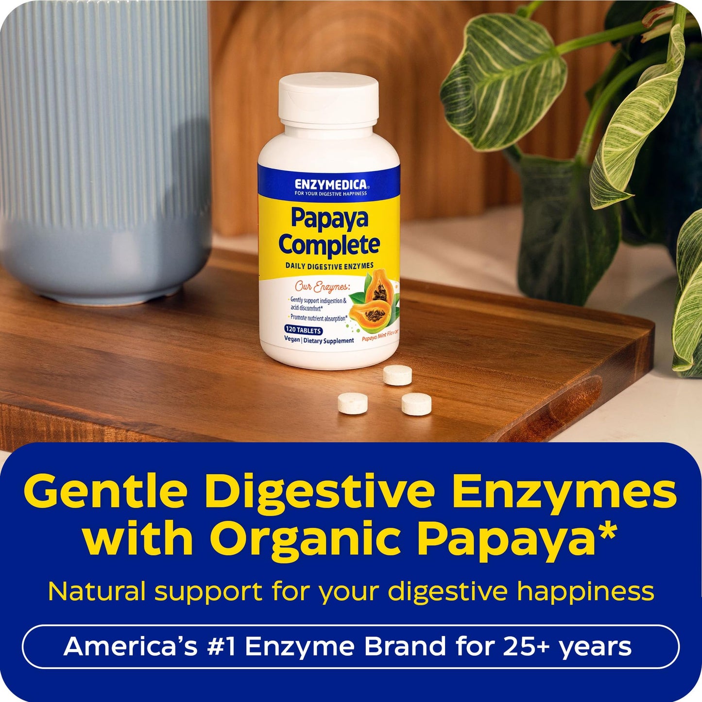 Enzymedica Papaya Complete Tablets, 120 Tablets