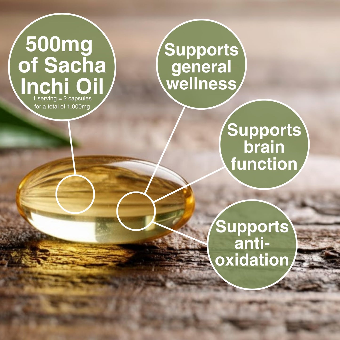 NKG Organic Sacha Inchi Oil Capsules 120 Capsules