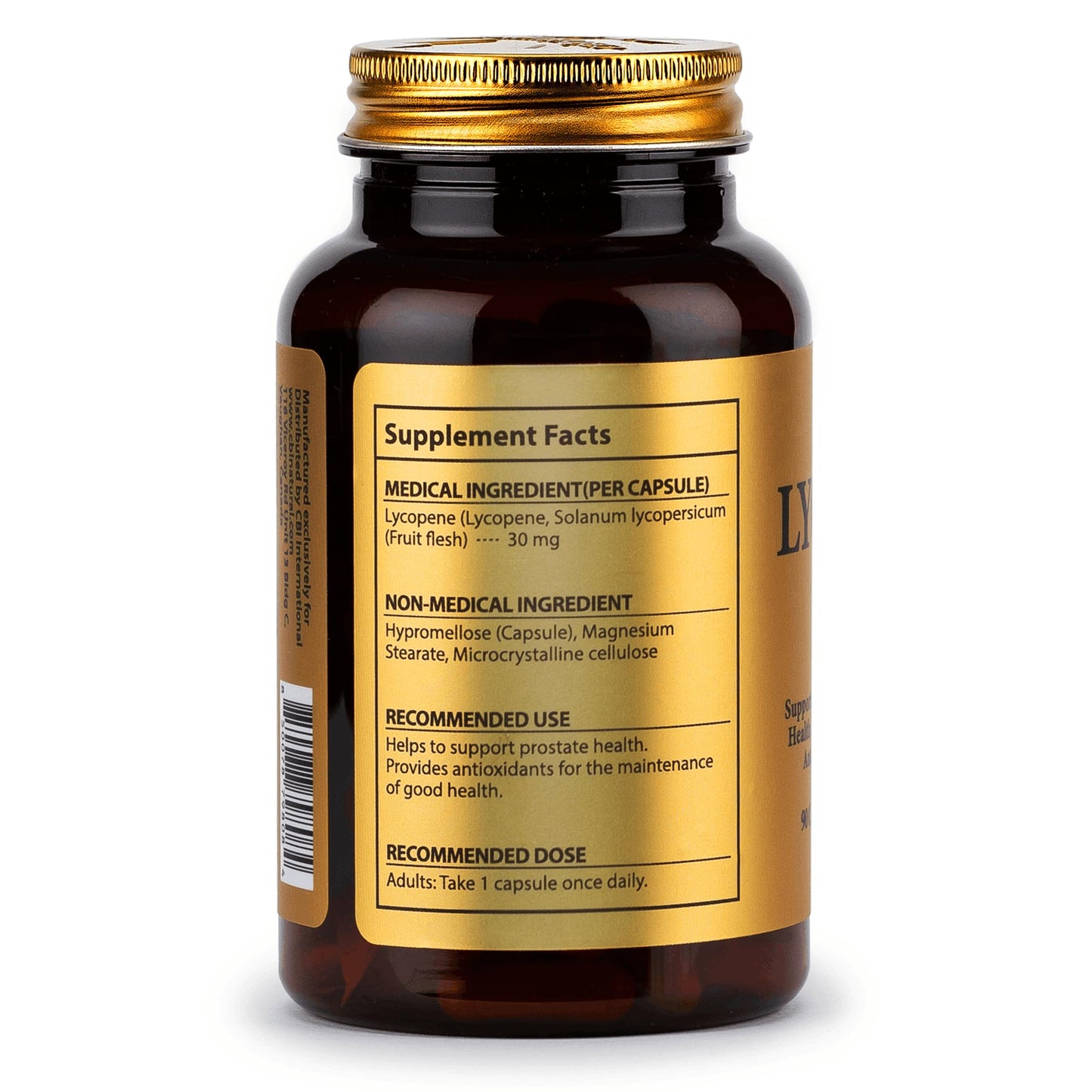 CBI Natural Lycopene 30 mg Capsules, 90 Count