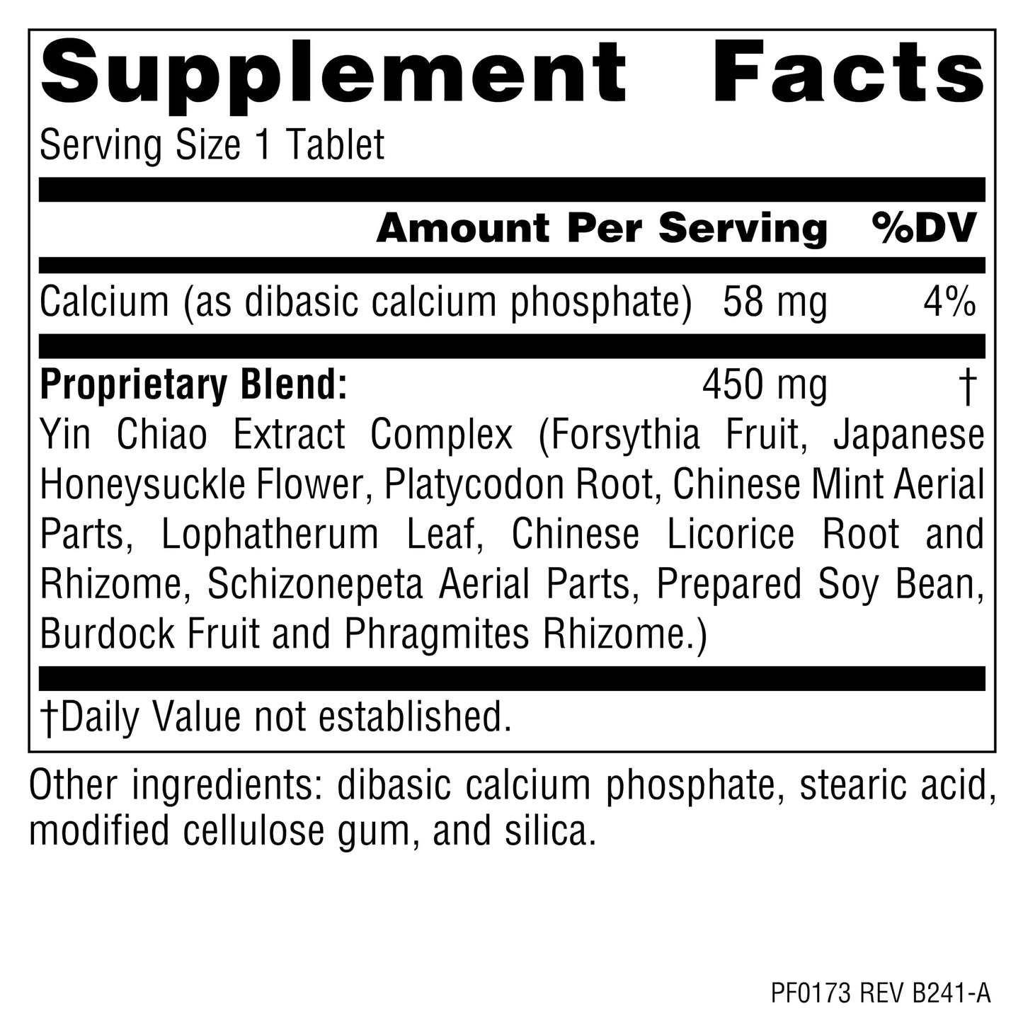 Planetary Herbals Yin Chiao Classic 60 Tablets