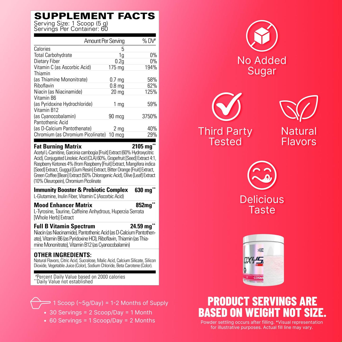 EHP Labs OxyShred Pre Workout Powder, 11.89 Ounce