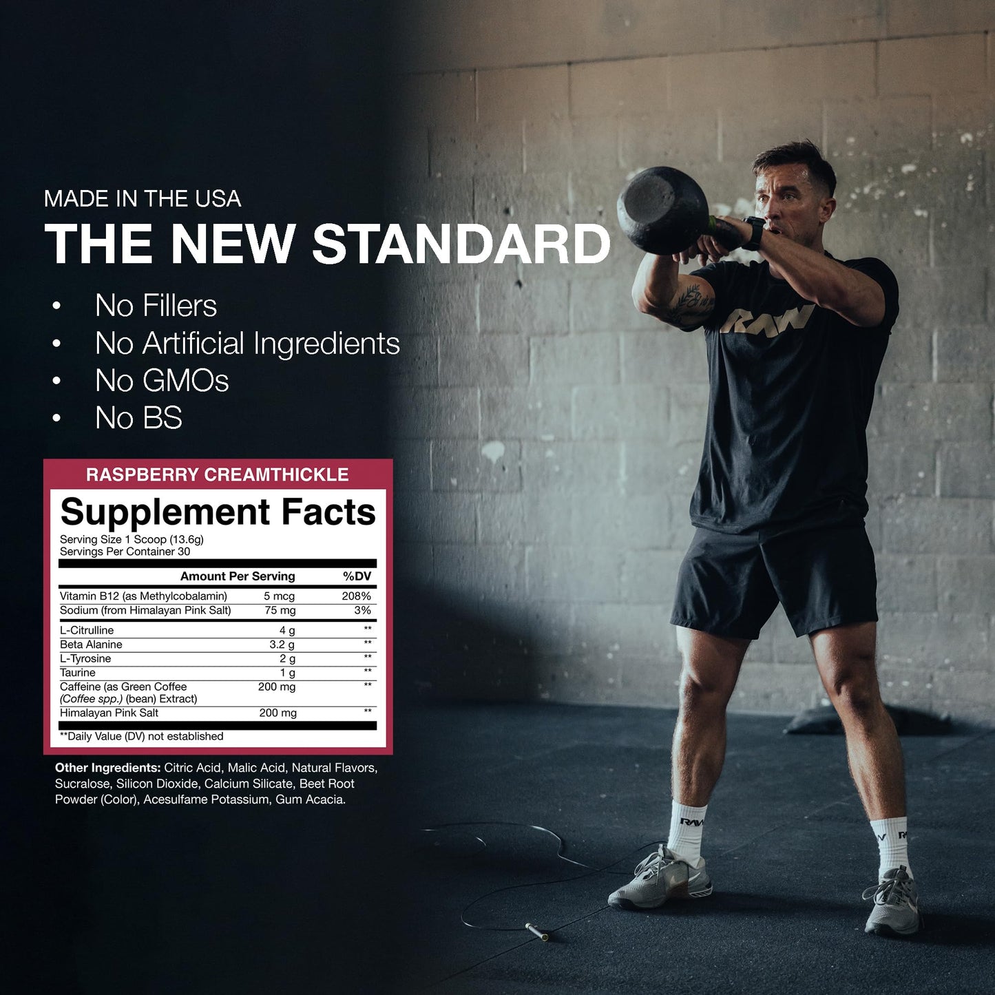 RAW Essential Pre-Workout Powder 14.39 oz