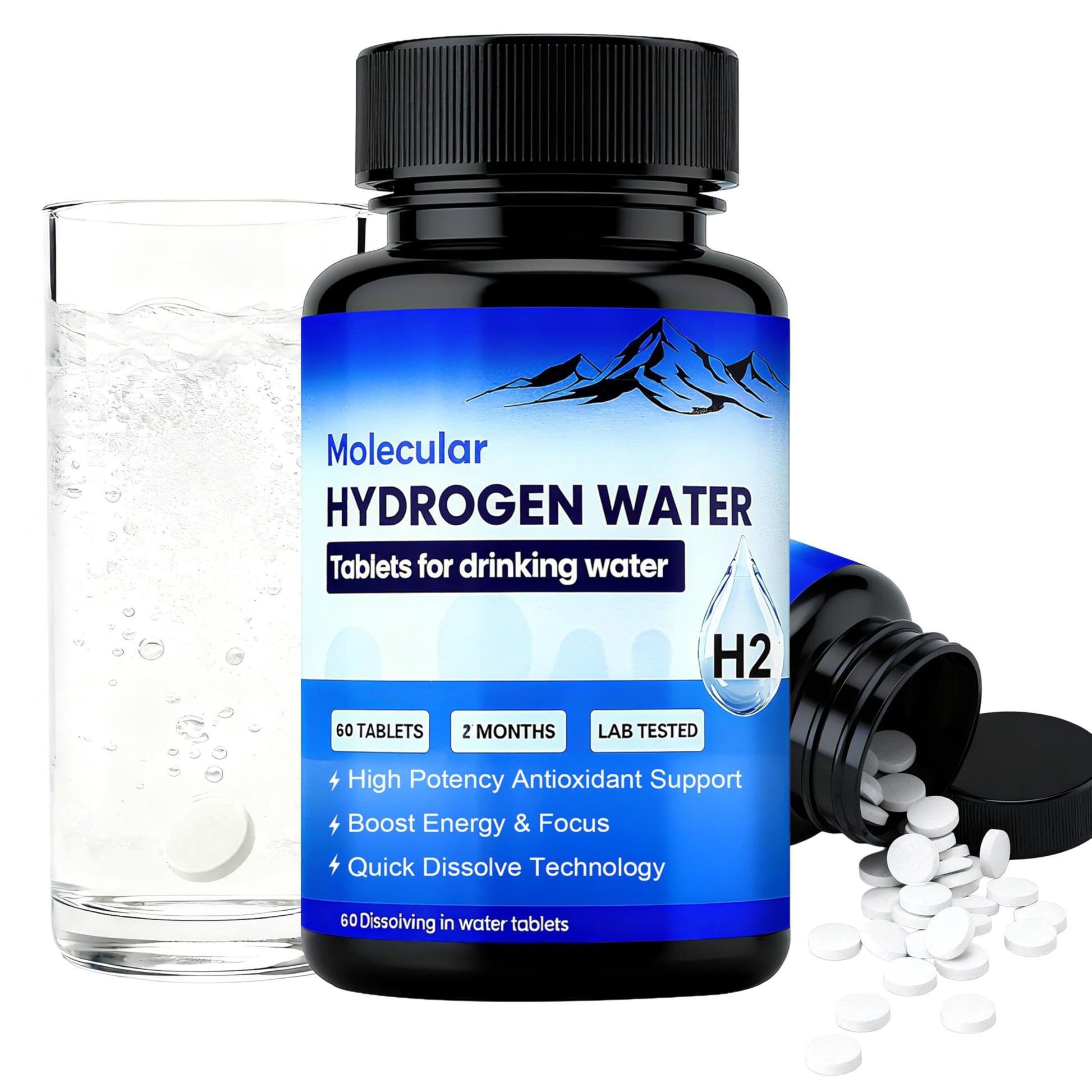 AUCIER Molecular Hydrogen Water Tablets, 60 Tablets