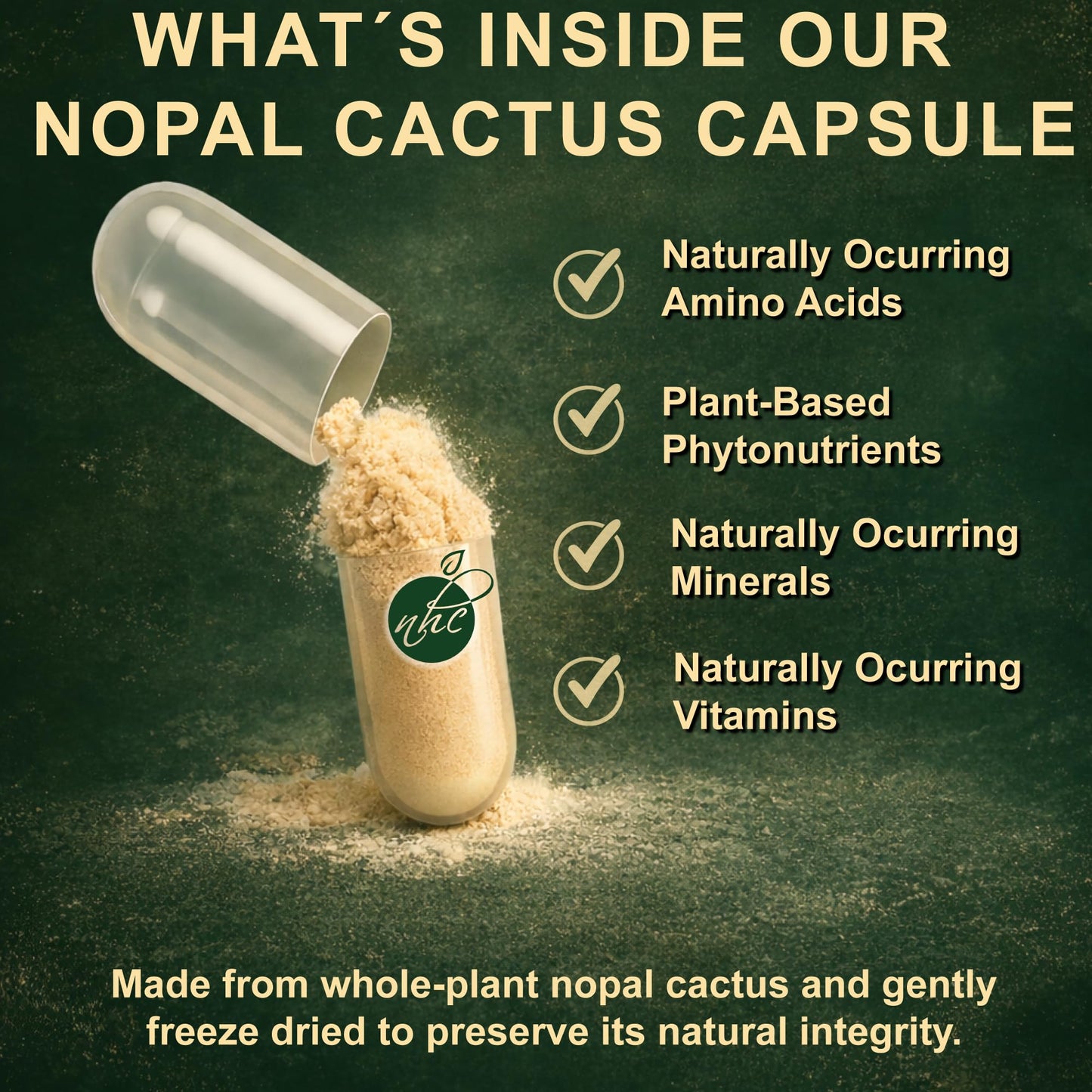 Natural Home Cures Nopal Cactus Capsules, 3 Bottles