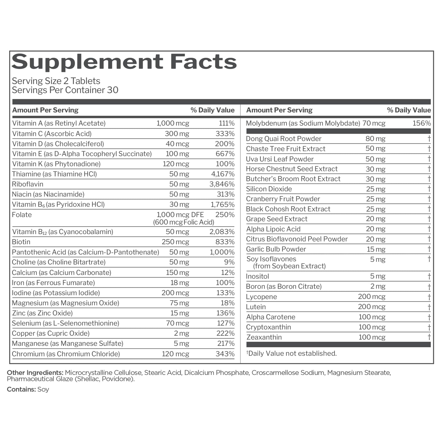 Rule 1 Proteins Women's Multi Tablet 60 Count