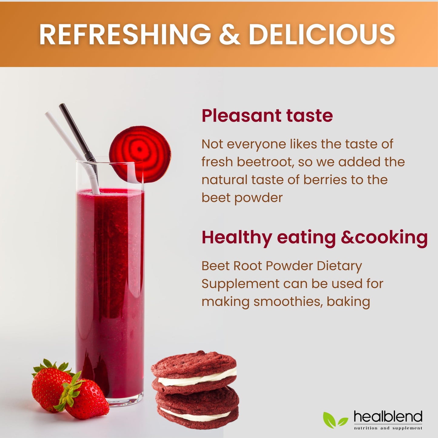 healblend Organic Beet Root Powder 3 Ounce