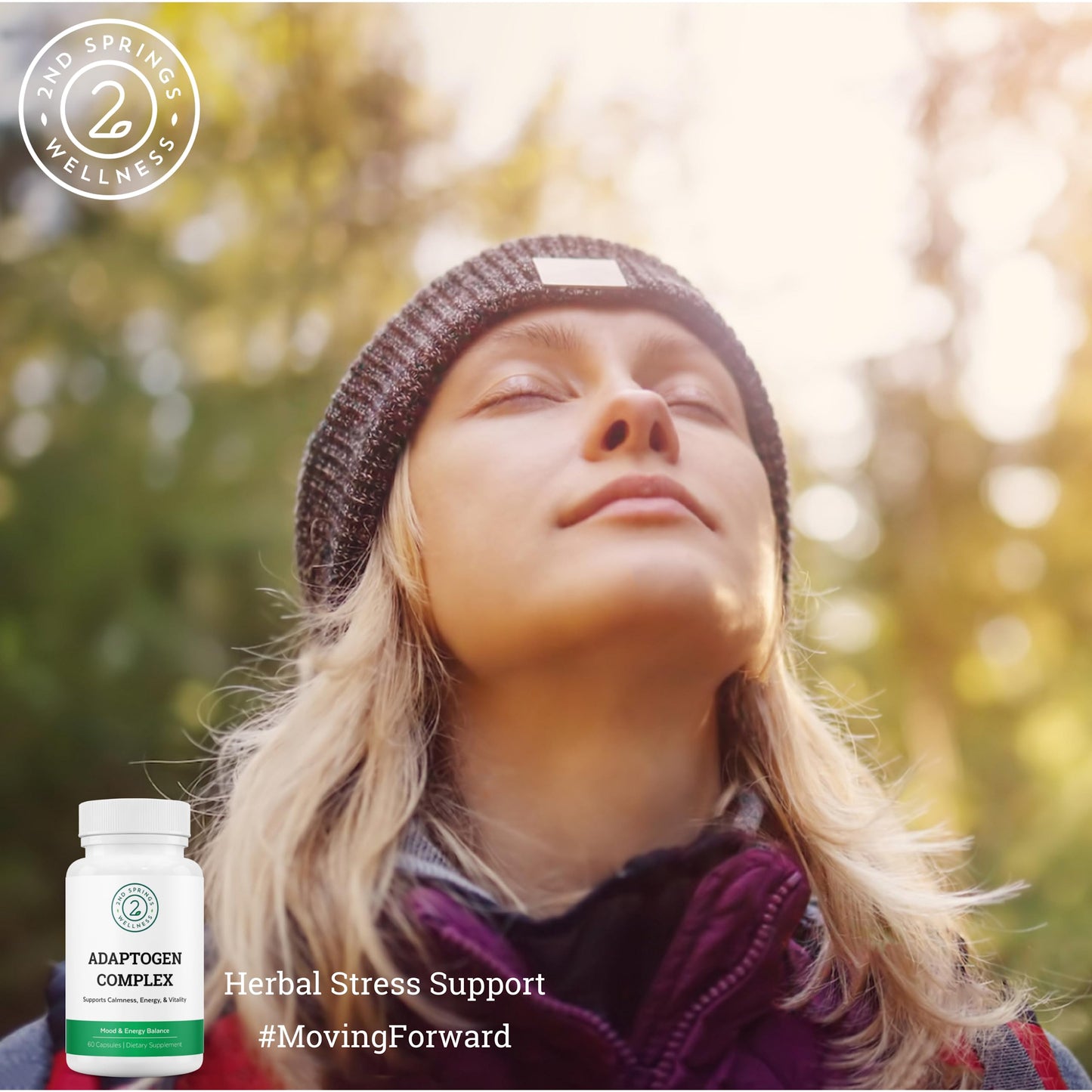 2nd Springs Women's Daily 7 Essentials Adaptogen Complex Sleep Well & Vitamin D3 + K2 Chewables 180