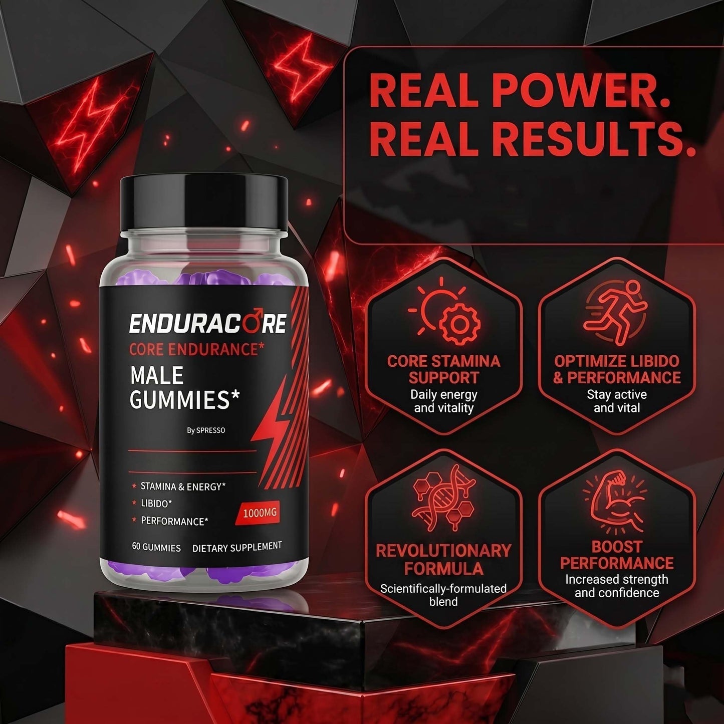 SPRESSO Enduracore Gummies Gummy 60 Gummies