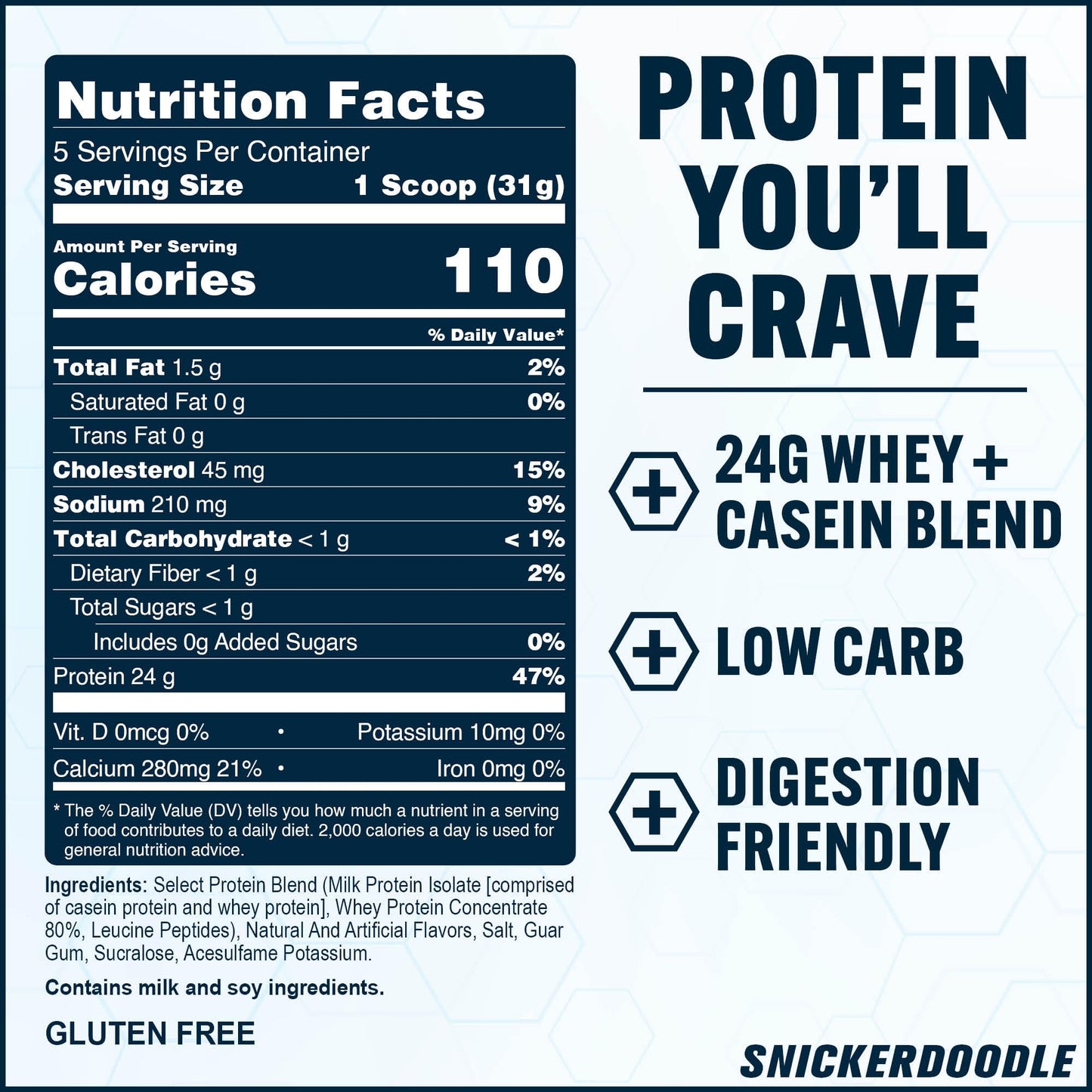PEScience Select Protein Powder, Whey and Casein Blend, 5 Servings