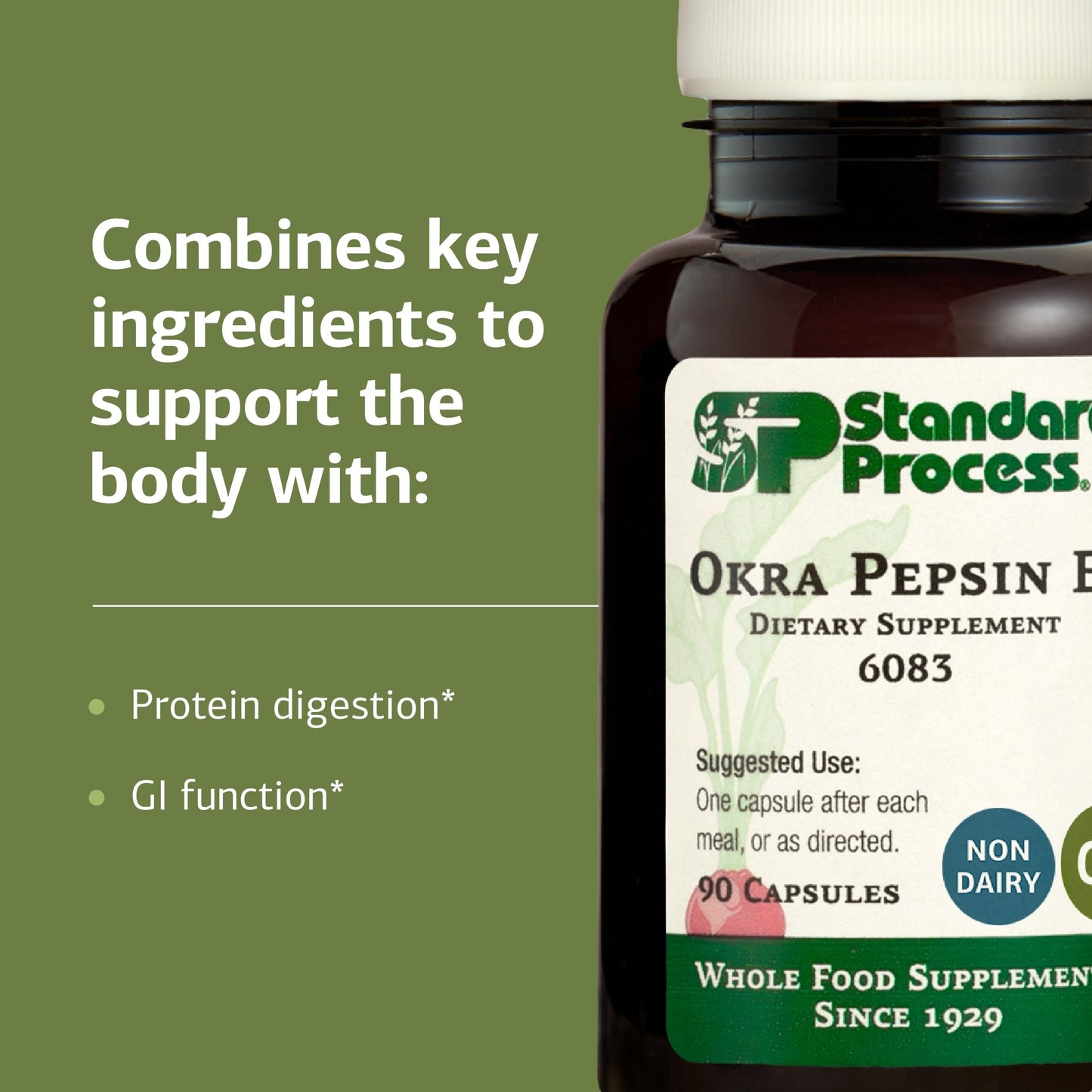 Standard Process Inc. Okra Pepsin E3 Capsule 90 Capsules