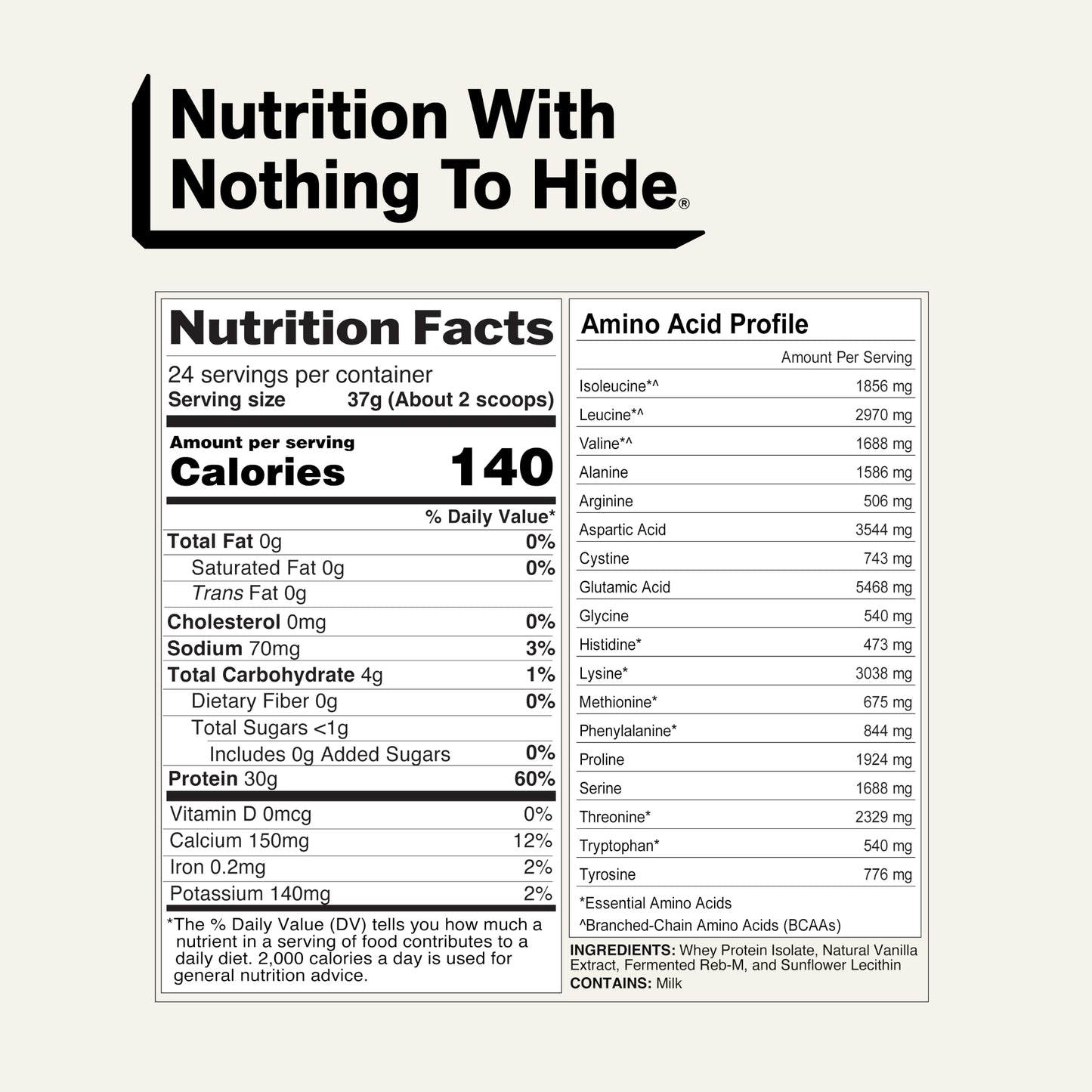 NAKED Vanilla Whey Isolate Protein Powder 32 oz