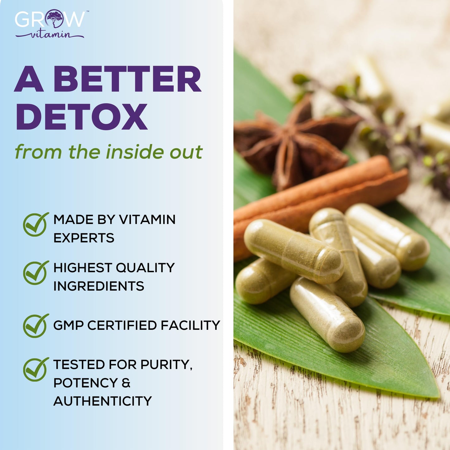 Grow Vitamin Liver Cleanse Detox Capsules, 60 Capsules