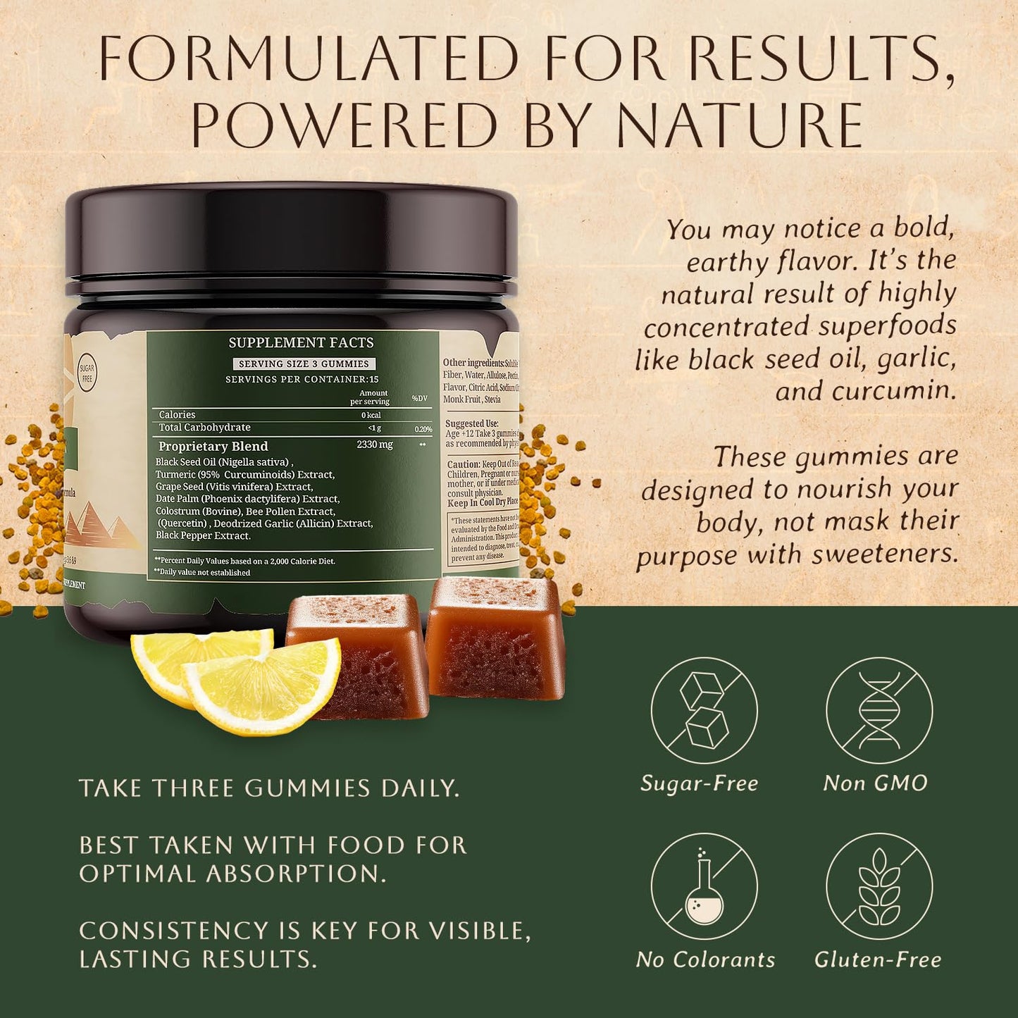 Horus Apothecary Quintessence Elixir Black Seed Oil Gummies 90 Count